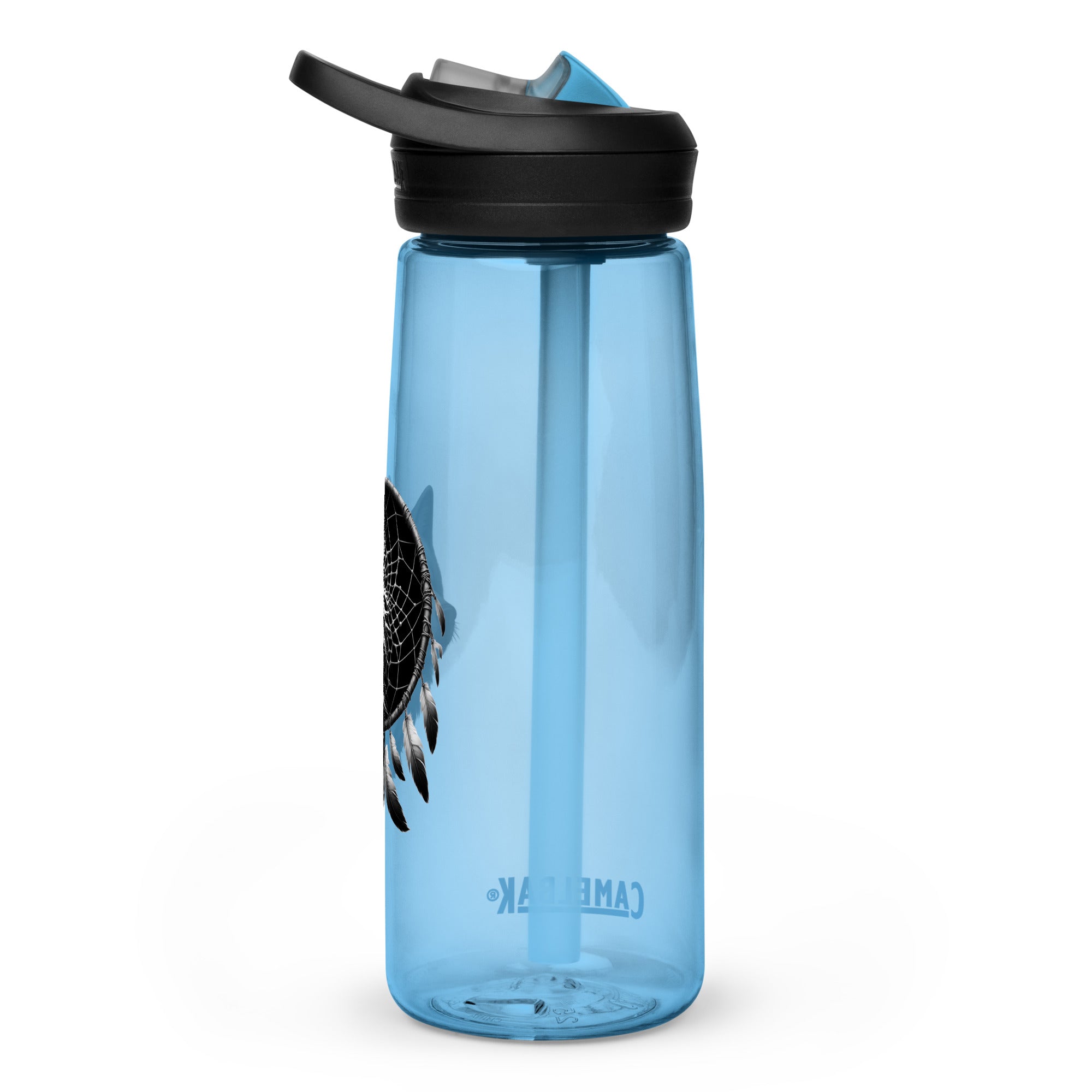 Dreamcatcher Wolf – Sports Water Bottle Realistic Native American Talisman Mythology Graphic Design