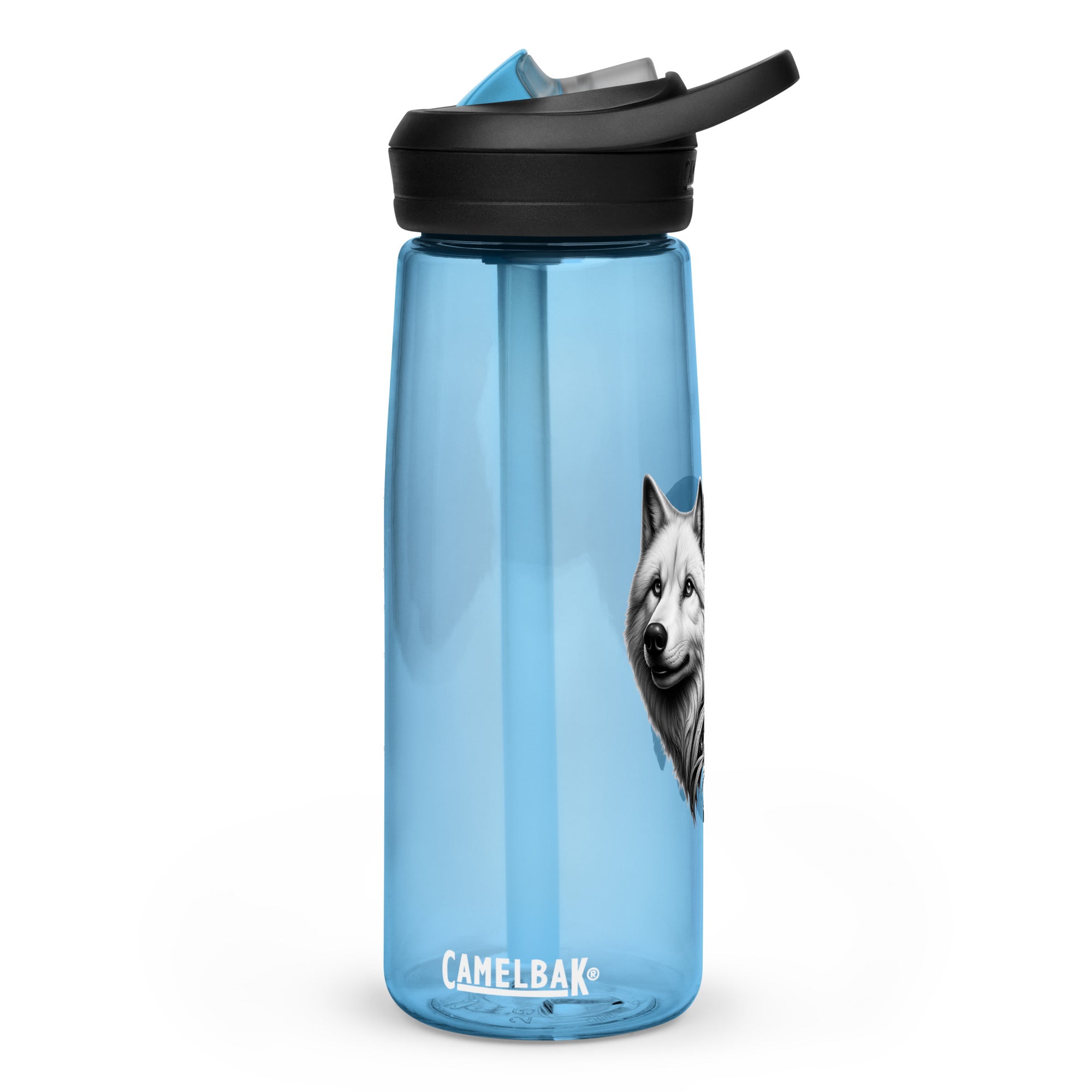 Dreamcatcher Wolf – Sports Water Bottle Realistic Native American Talisman Mythology Graphic Design