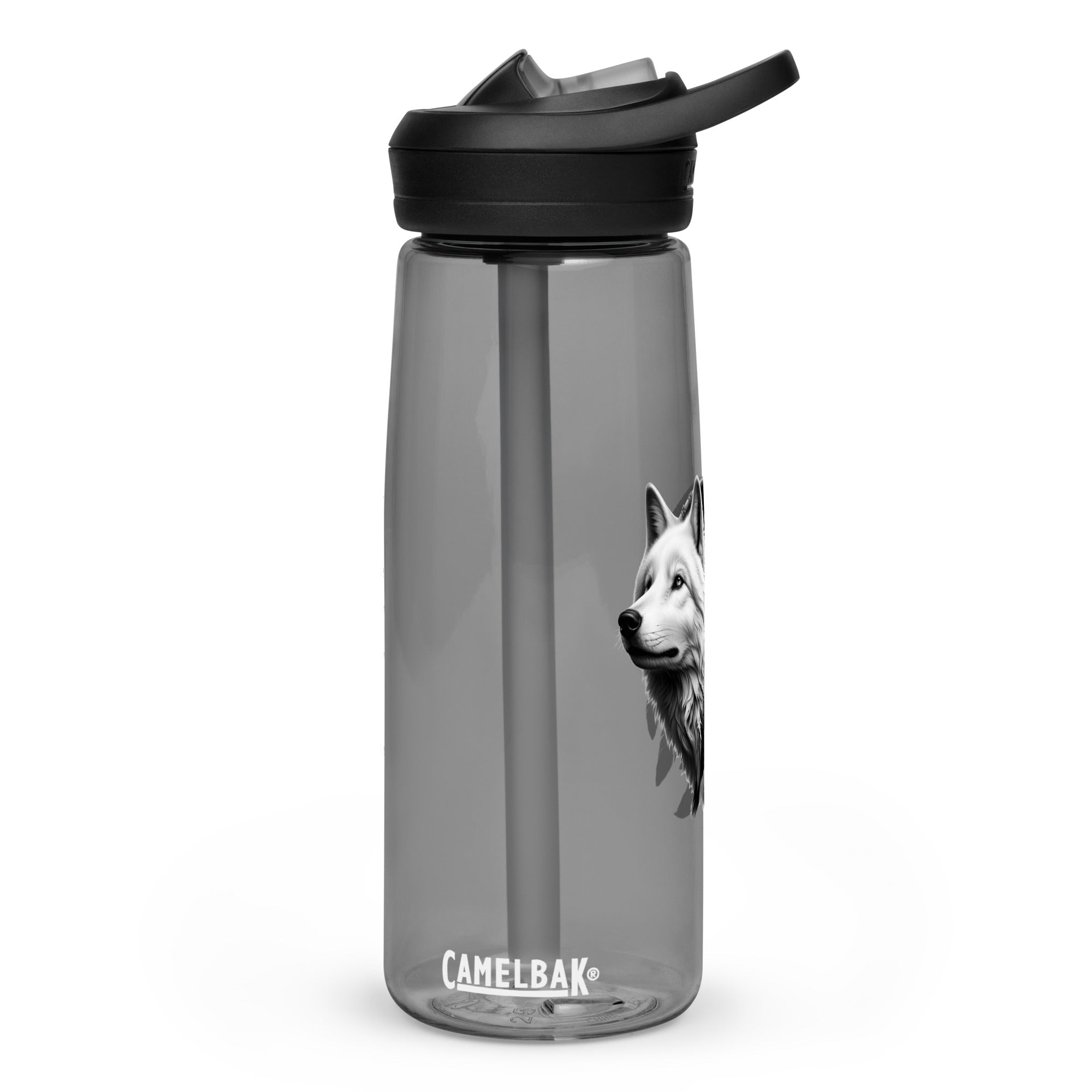 Dreamcatcher Wolf – Sports Water Bottle Realistic Native American Talisman Mythology Graphic Design