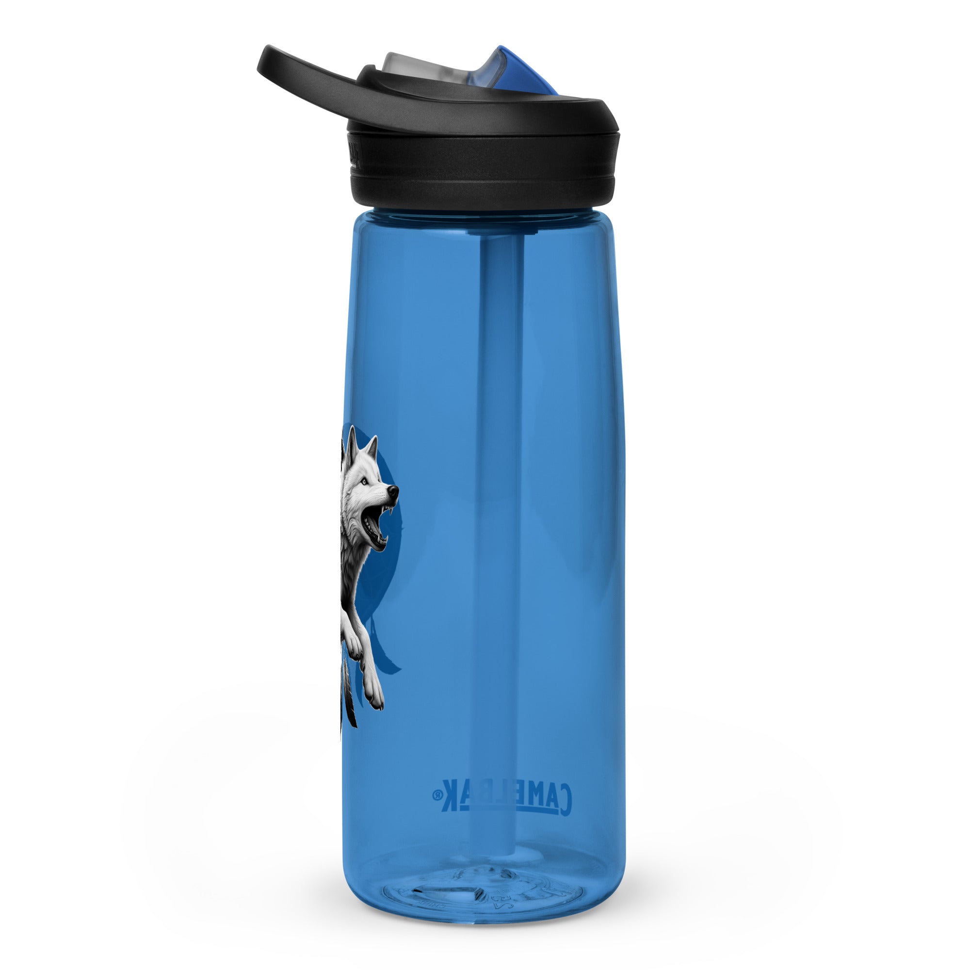 Dreamcatcher Wolf – Sports Water Bottle Realistic Native American Talisman Mythology Graphic Design