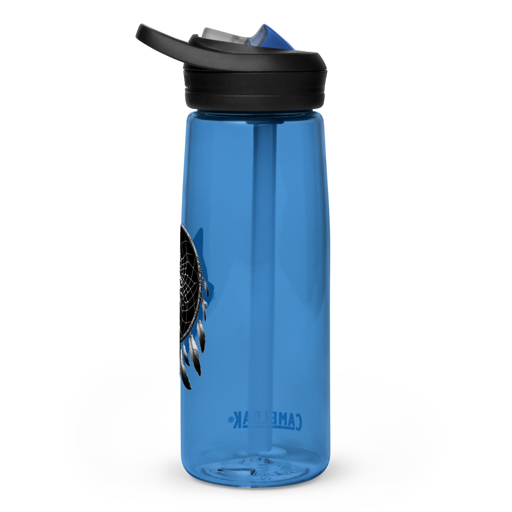 Dreamcatcher Wolf – Sports Water Bottle Realistic Native American Talisman Mythology Graphic Design