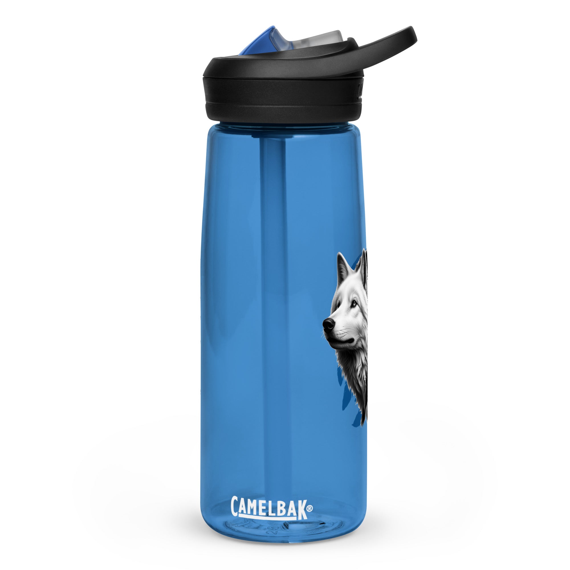 Dreamcatcher Wolf – Sports Water Bottle Realistic Native American Talisman Mythology Graphic Design