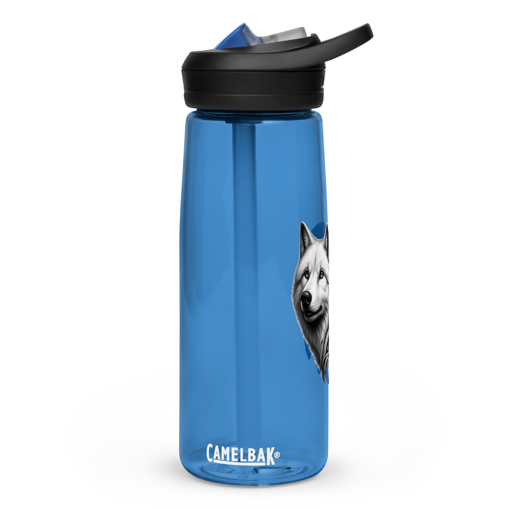 Dreamcatcher Wolf – Sports Water Bottle Realistic Native American Talisman Mythology Graphic Design