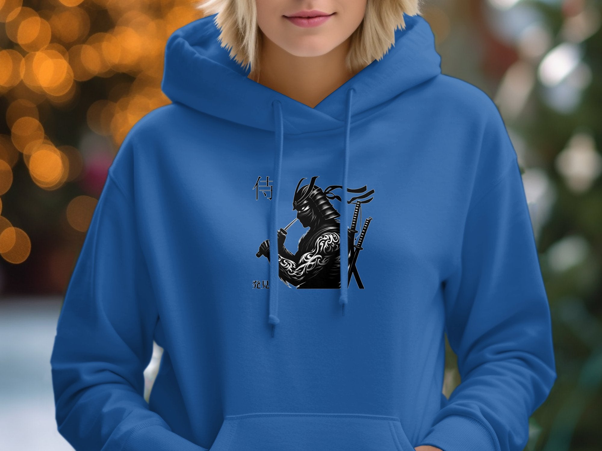 Samurai Ninja - Coloured Gildan Hoodie Japanese Talisman Unisex Cultural Symbolic Graphic Design