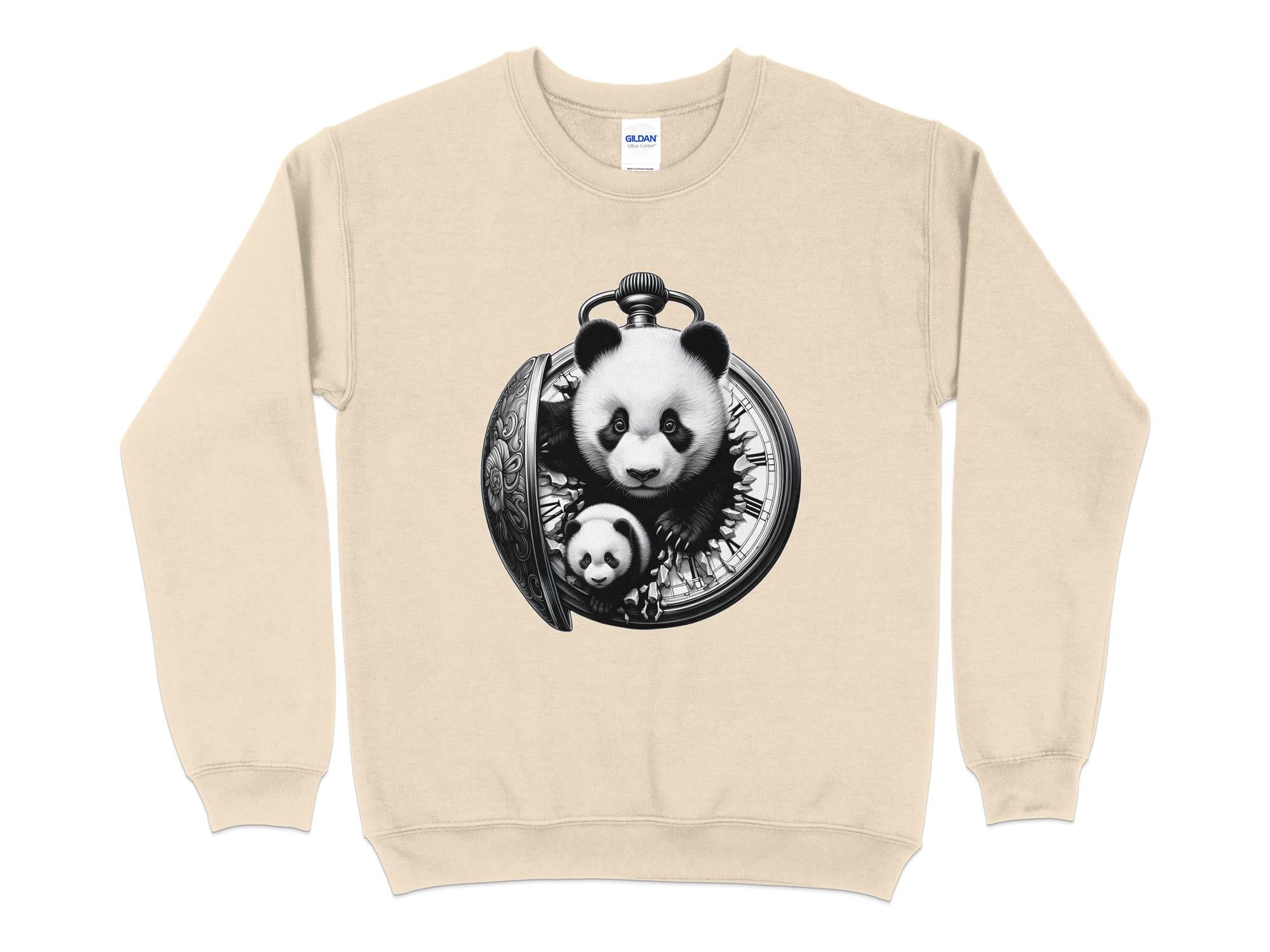 Panda - Coloured Gildan Sweatshirt Realistic Animal Talisman Unisex Cute Tee Graphic Design