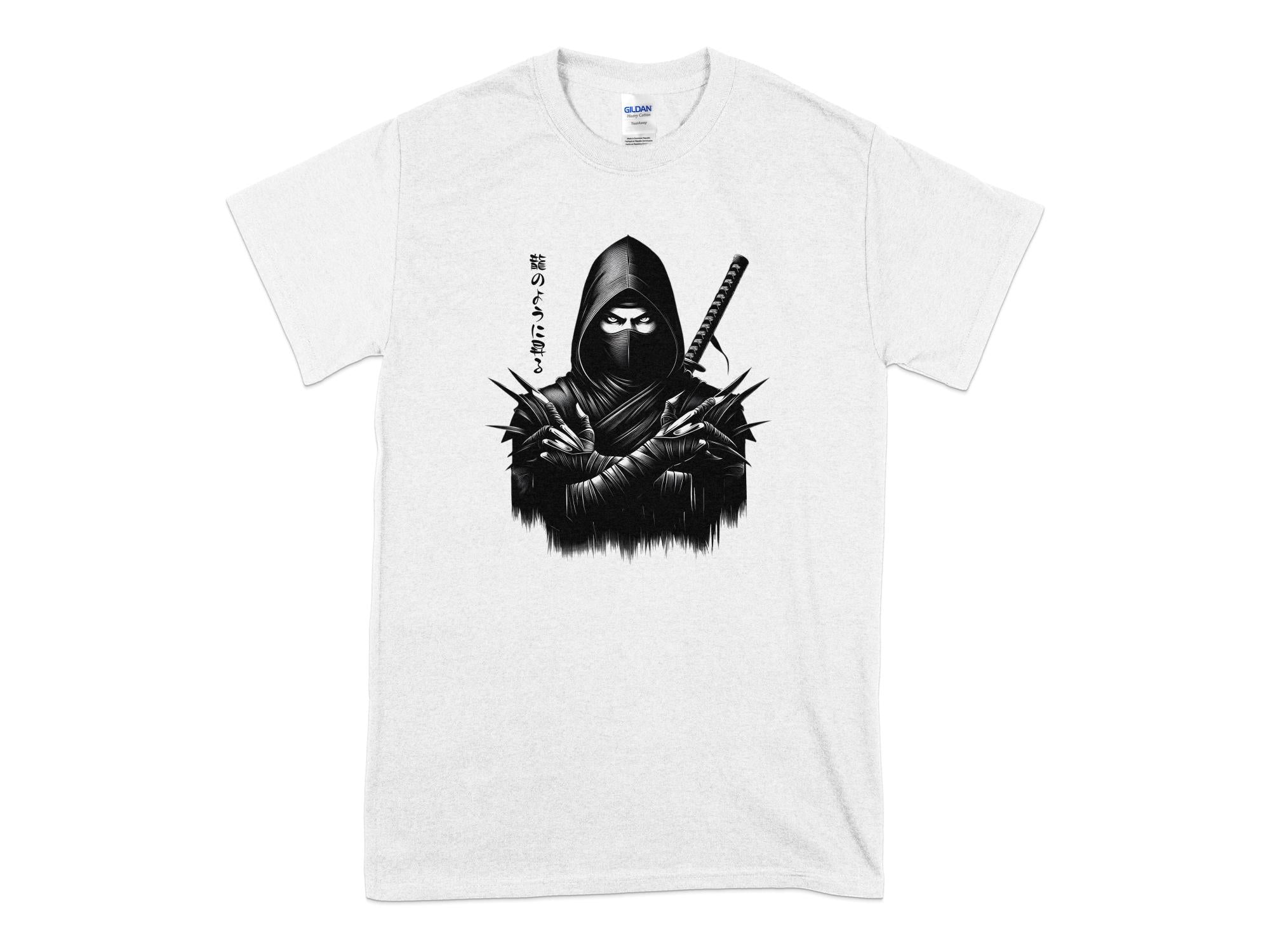 Samurai Ninja - Coloured Gildan T-Shirt Japanese Talisman Unisex Cultural Symbolic Graphic Design