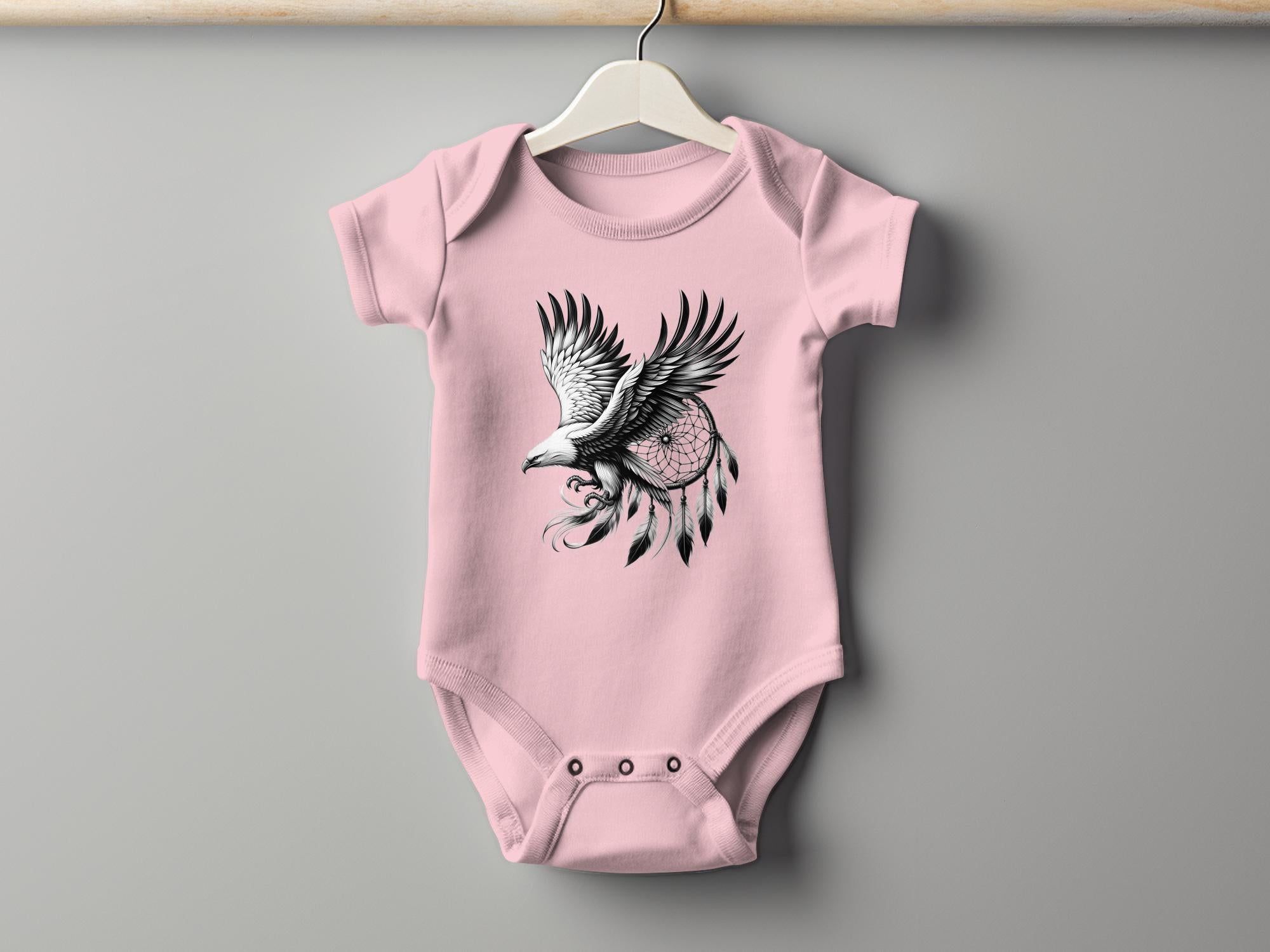 Dreamcatcher Eagle - Coloured Toddler Bodysuit Realistic Native American Talisman Unisex Mythology Tee Graphic Design