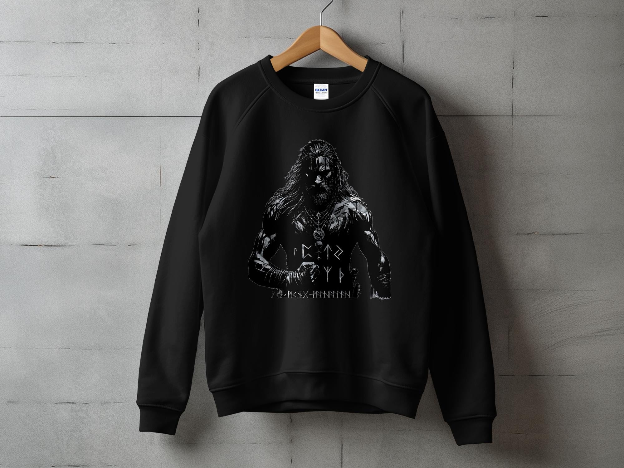 Viking Conviction- Coloured Gildan Sweatshirt Norse Talisman Men Women Unisex Valhalla Tee