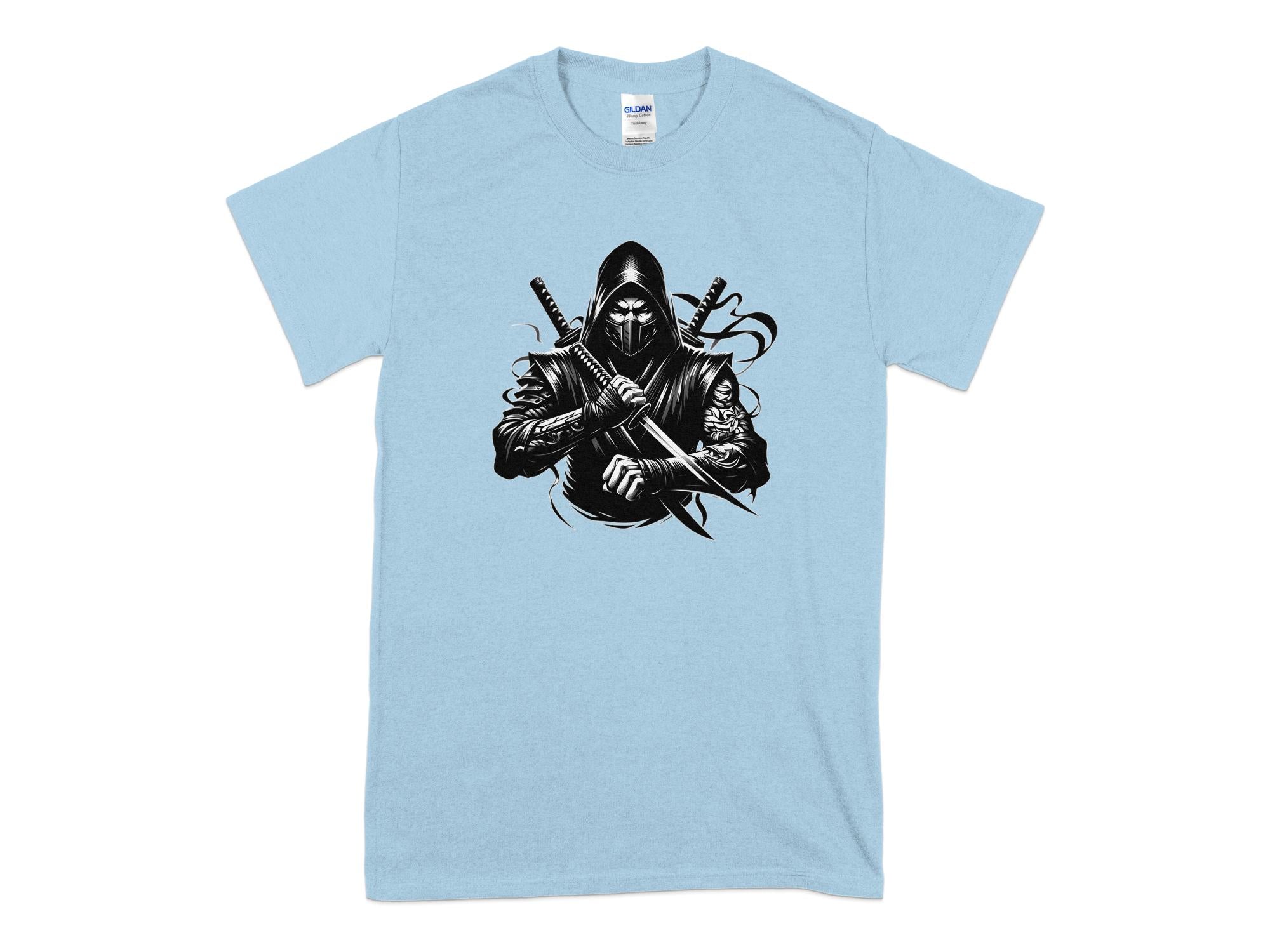 Samurai Ninja - Coloured Gildan T-Shirt Japanese Talisman Unisex Cultural Symbolic Graphic Design