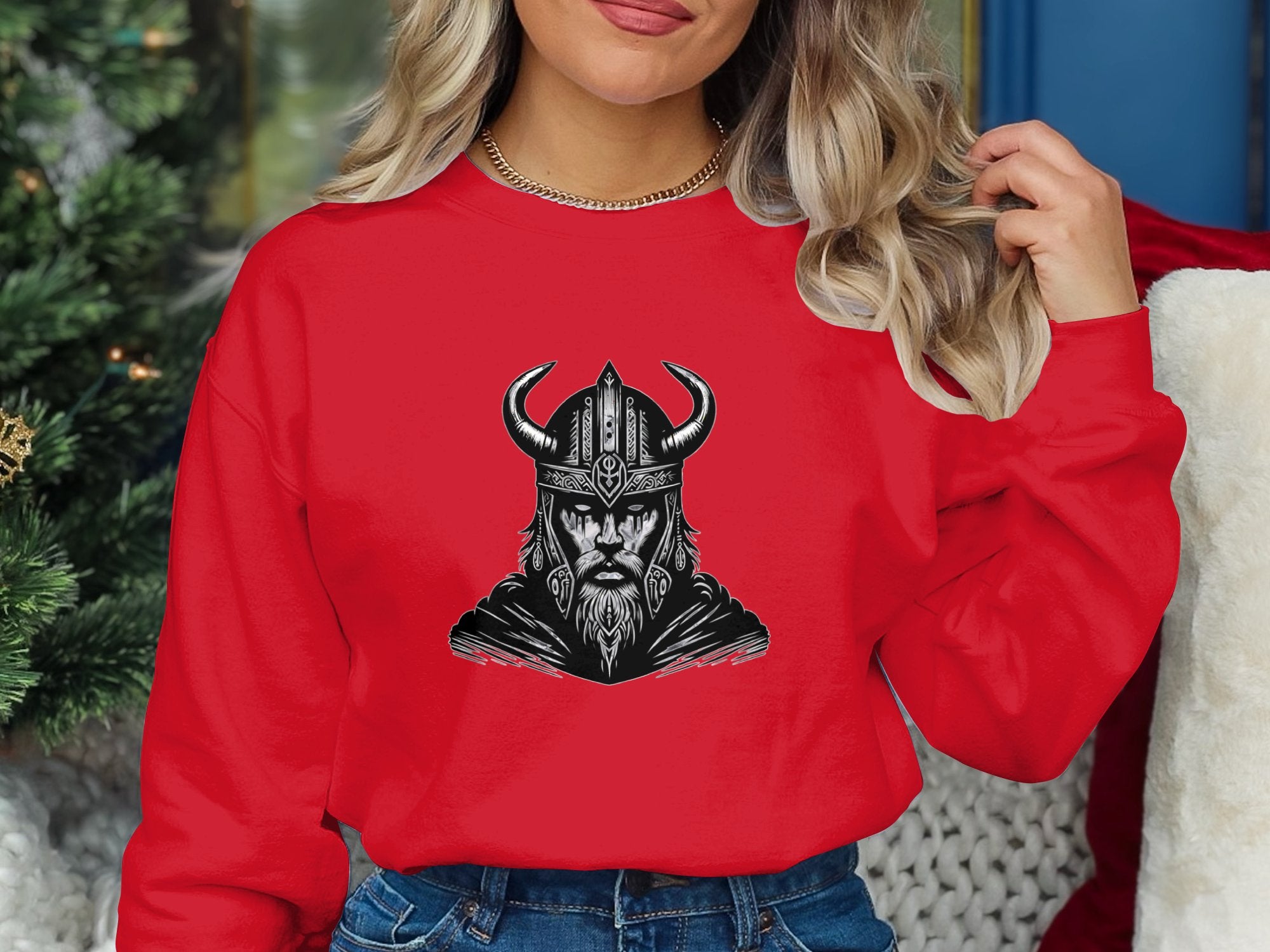 Viking Iron Will - Coloured Gildan Sweatshirt Realistic Norse Talisman Men Women Unisex Valhalla Tee Graphic Design