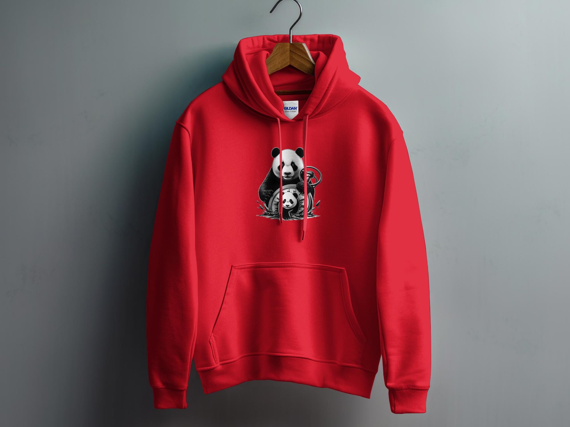 Panda - Coloured Gildan Hoodie Realistic Animal Talisman Unisex Cute Tee Graphic Design