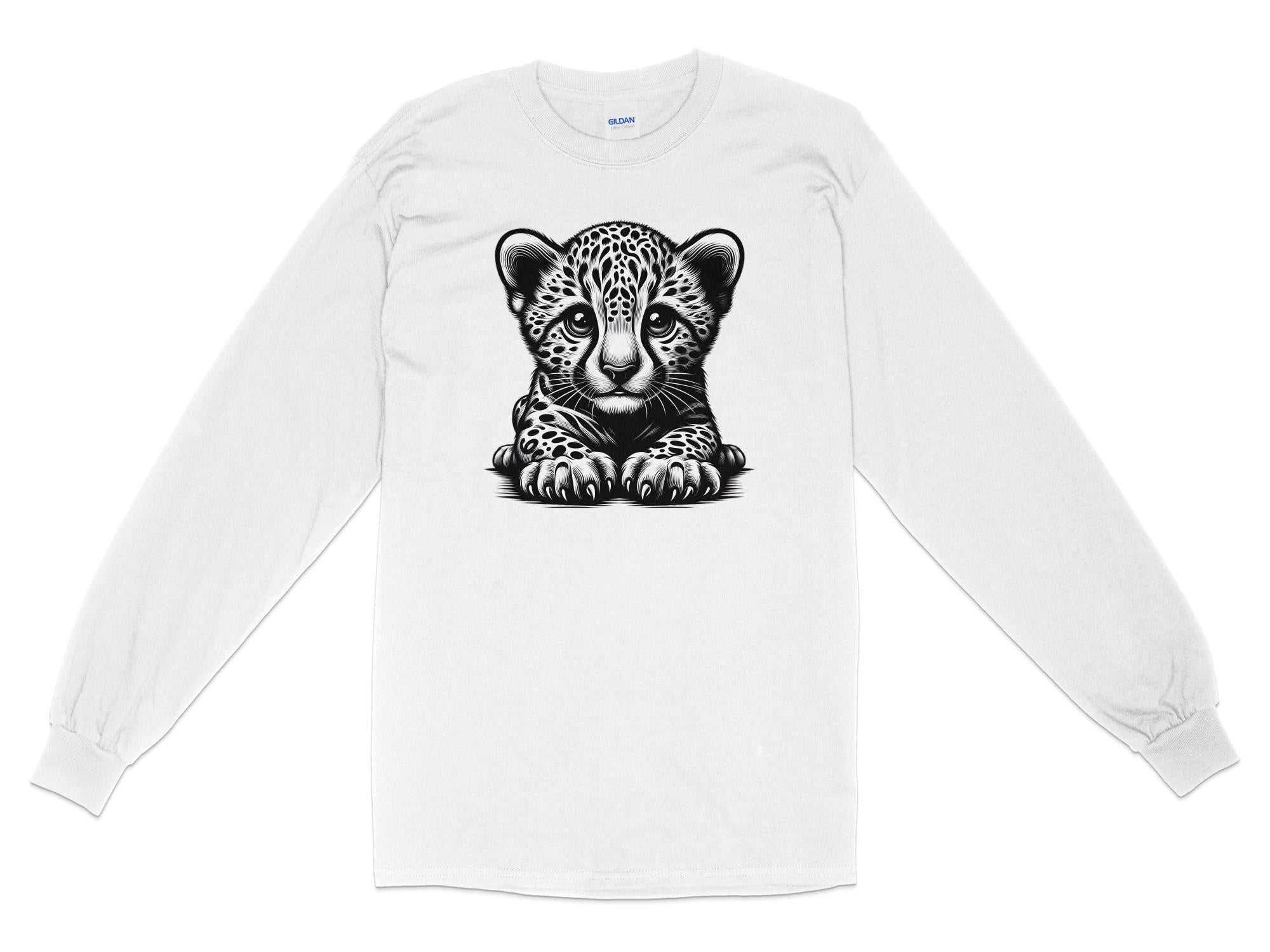 Cheetah World - Coloured Gildan Long Sleeve Realistic Animal Talisman Unisex Cute Tee Graphic Design