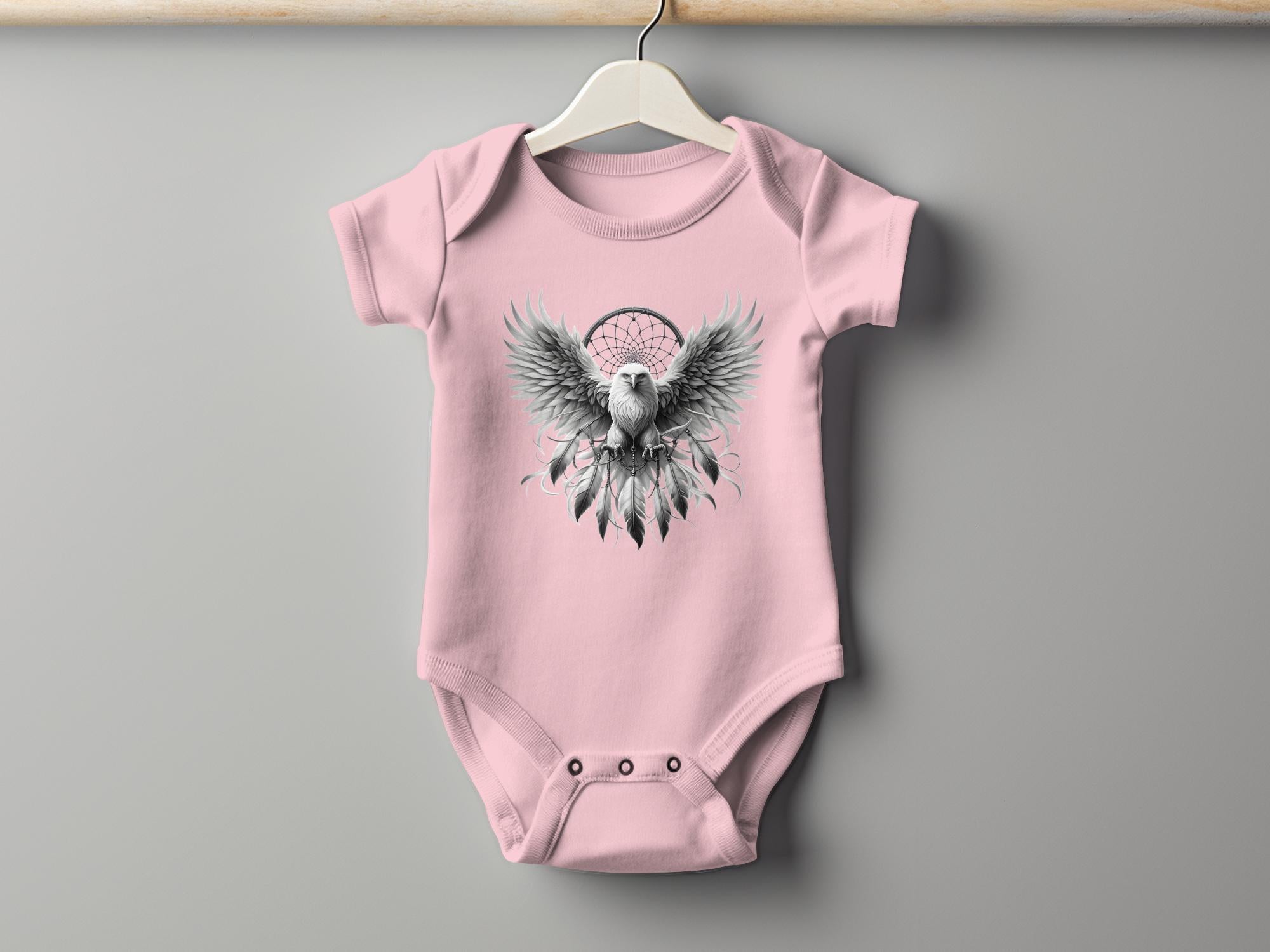 Dreamcatcher Eagle - Coloured Toddler Bodysuit Realistic Native American Talisman Unisex Mythology Tee Graphic Design