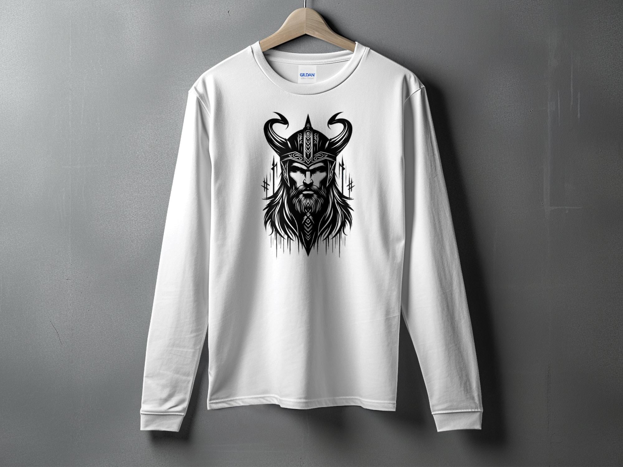 Viking Zeal - Coloured Gildan Long Sleeve Realistic Norse Talisman Men Women Unisex Valhalla Tee Graphic Design