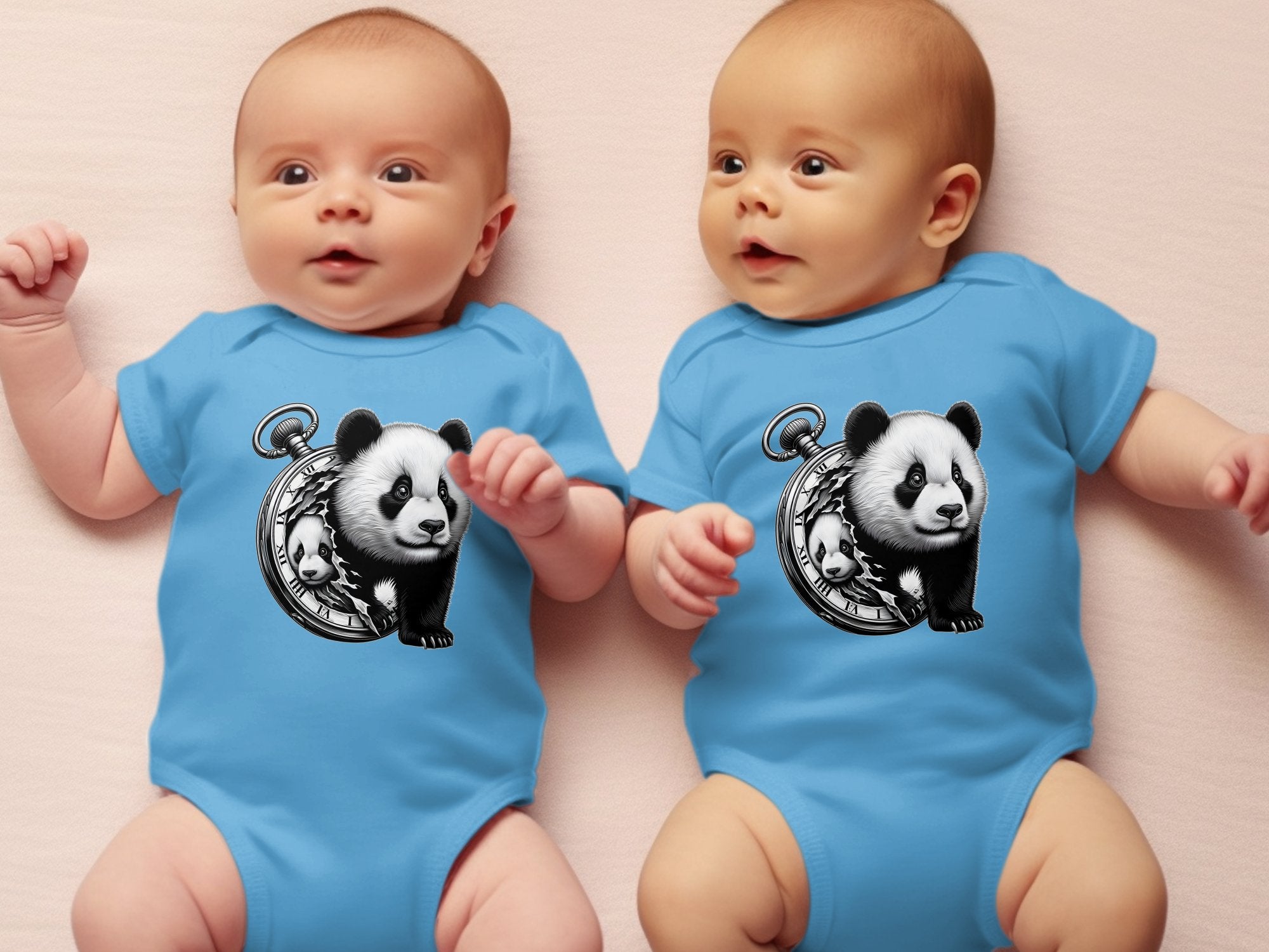 Panda - Coloured Toddler Bodysuit Realistic Animal Talisman Unisex Cute Tee Graphic Design