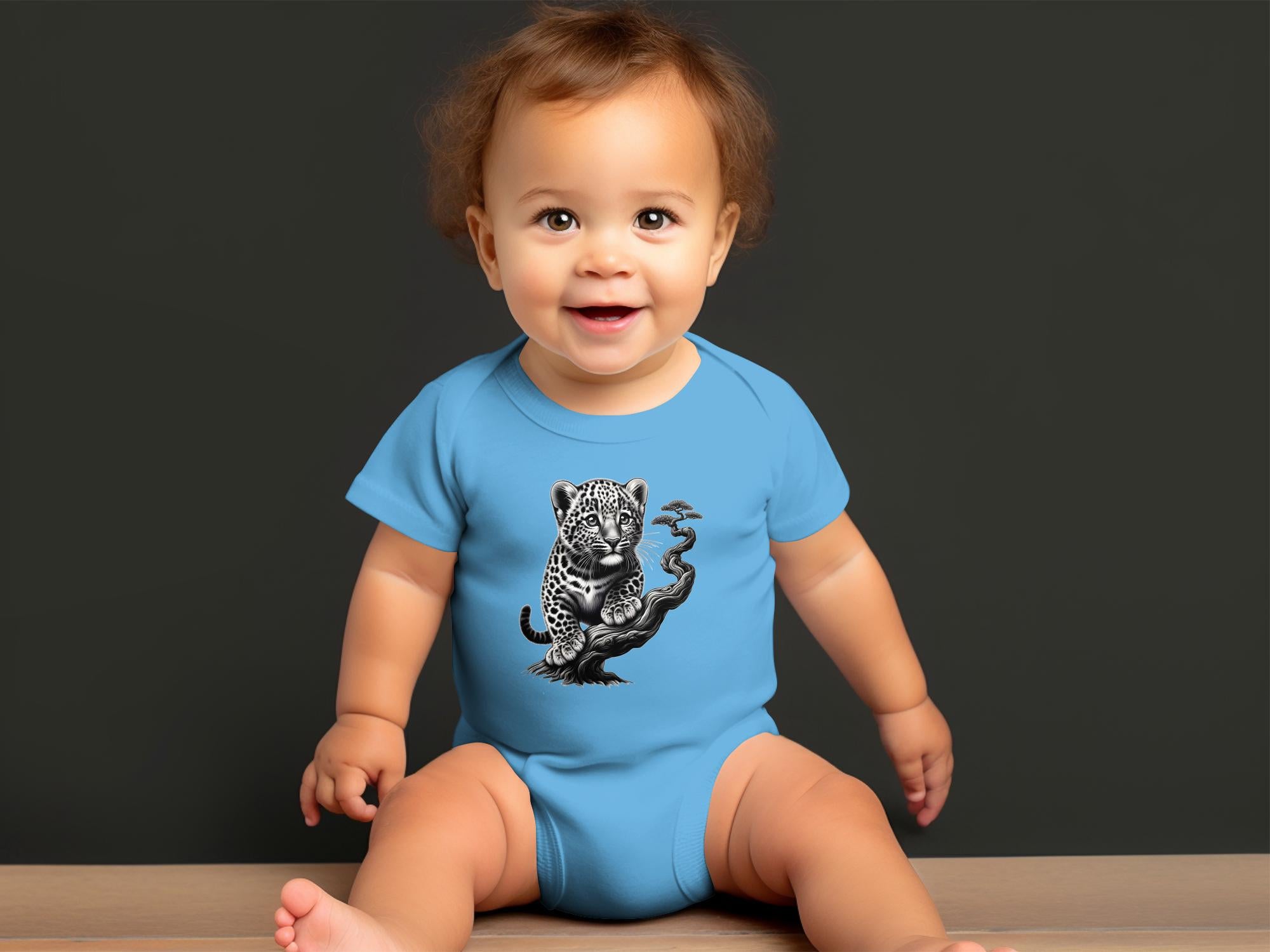 Leopard Bonsai - Coloured Toddler Bodysuit Realistic Animal Talisman Unisex Cute Tee Graphic Design