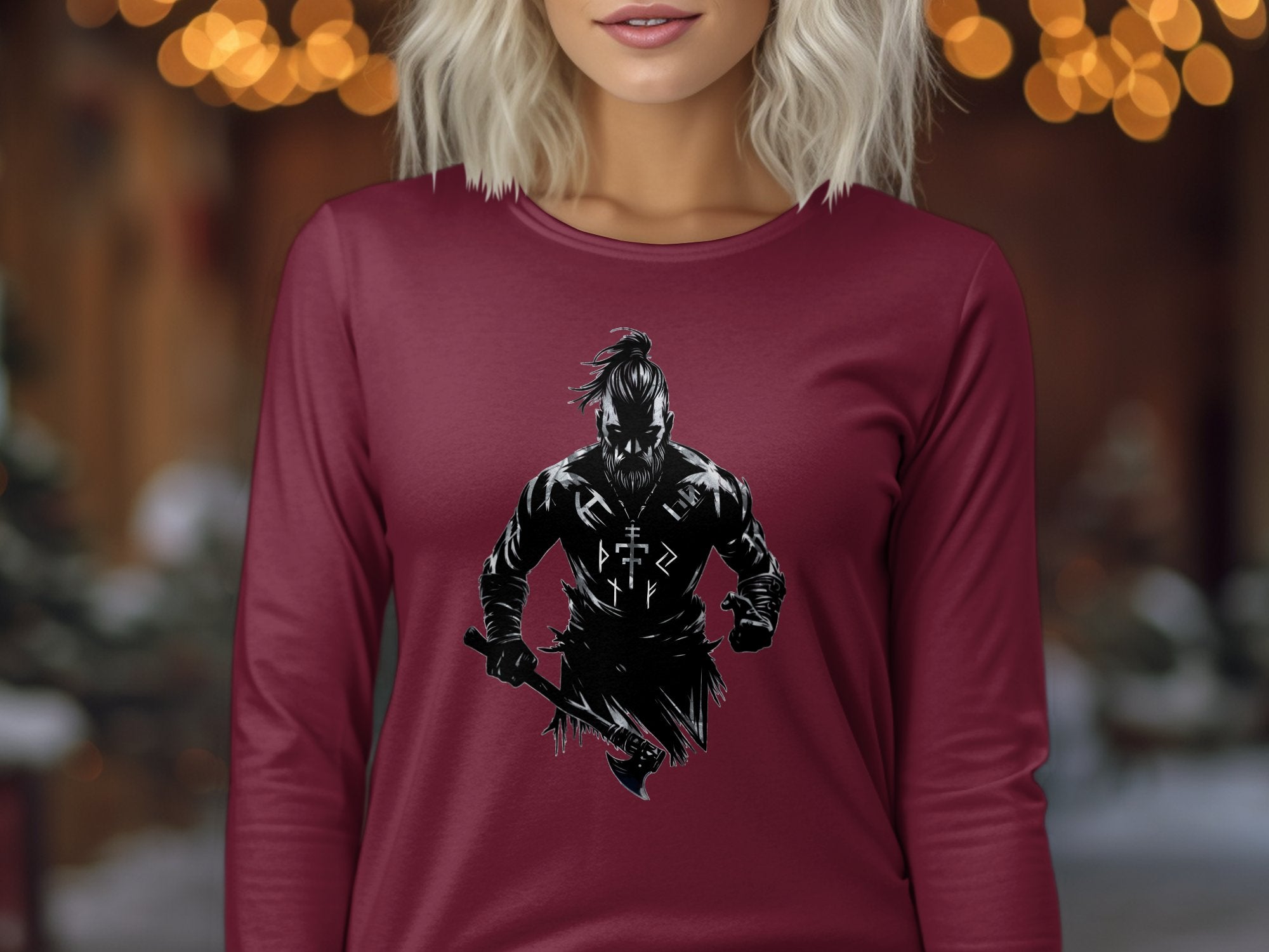 Viking Frenzy - Coloured Gildan Long Sleeve Norse Talisman Men Women Unisex Valhalla Tee