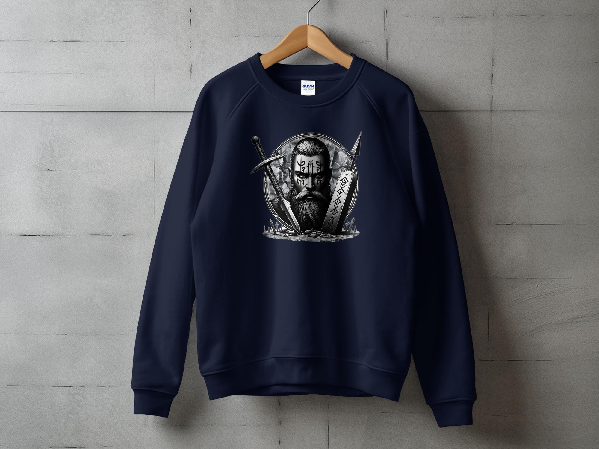 Viking Fortitude - Coloured Gildan Sweatshirt Realistic Norse Talisman Men Women Unisex Valhalla Tee Graphic Design