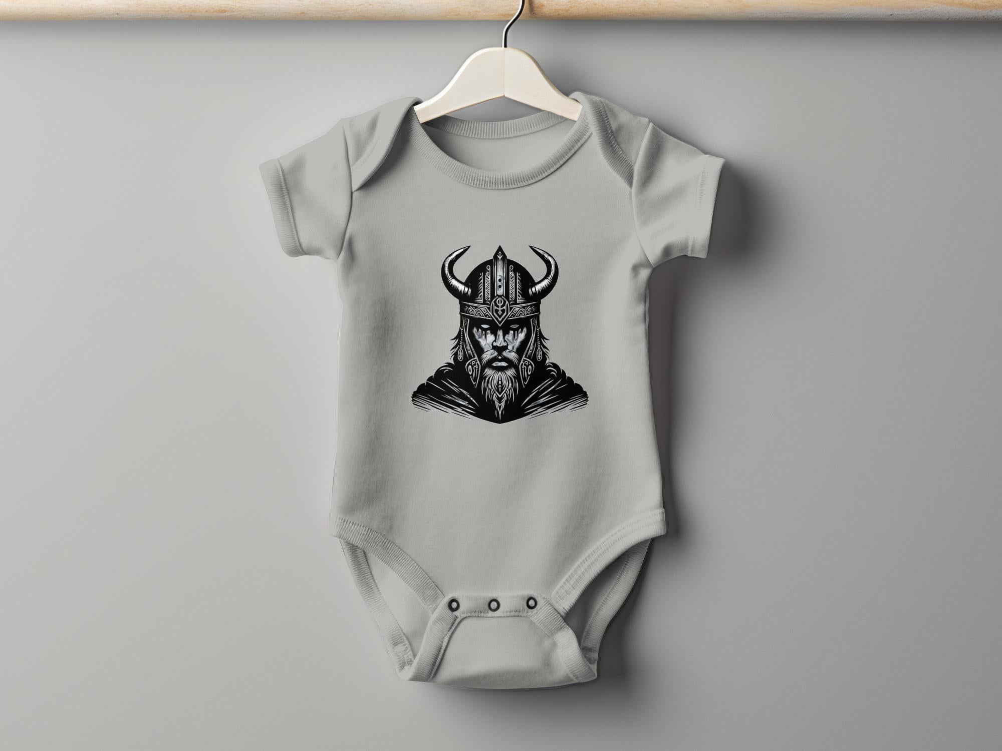 Viking Iron Will - Coloured Toddler Bodysuit Realistic Norse Talisman Unisex Valhalla Tee Graphic Design