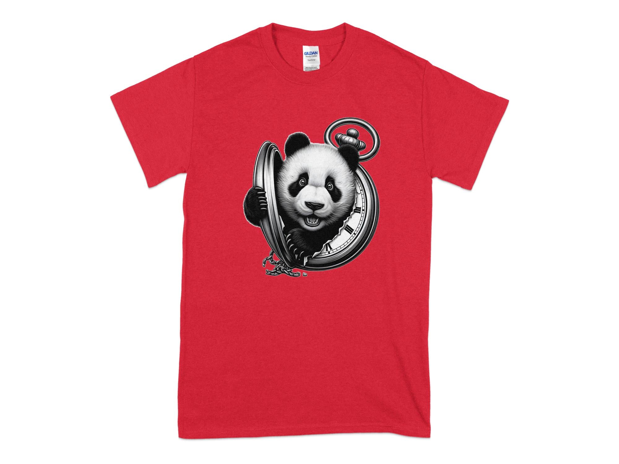 Panda - Coloured Gildan T-Shirt Realistic Animal Talisman Unisex Cute Tee Graphic Design