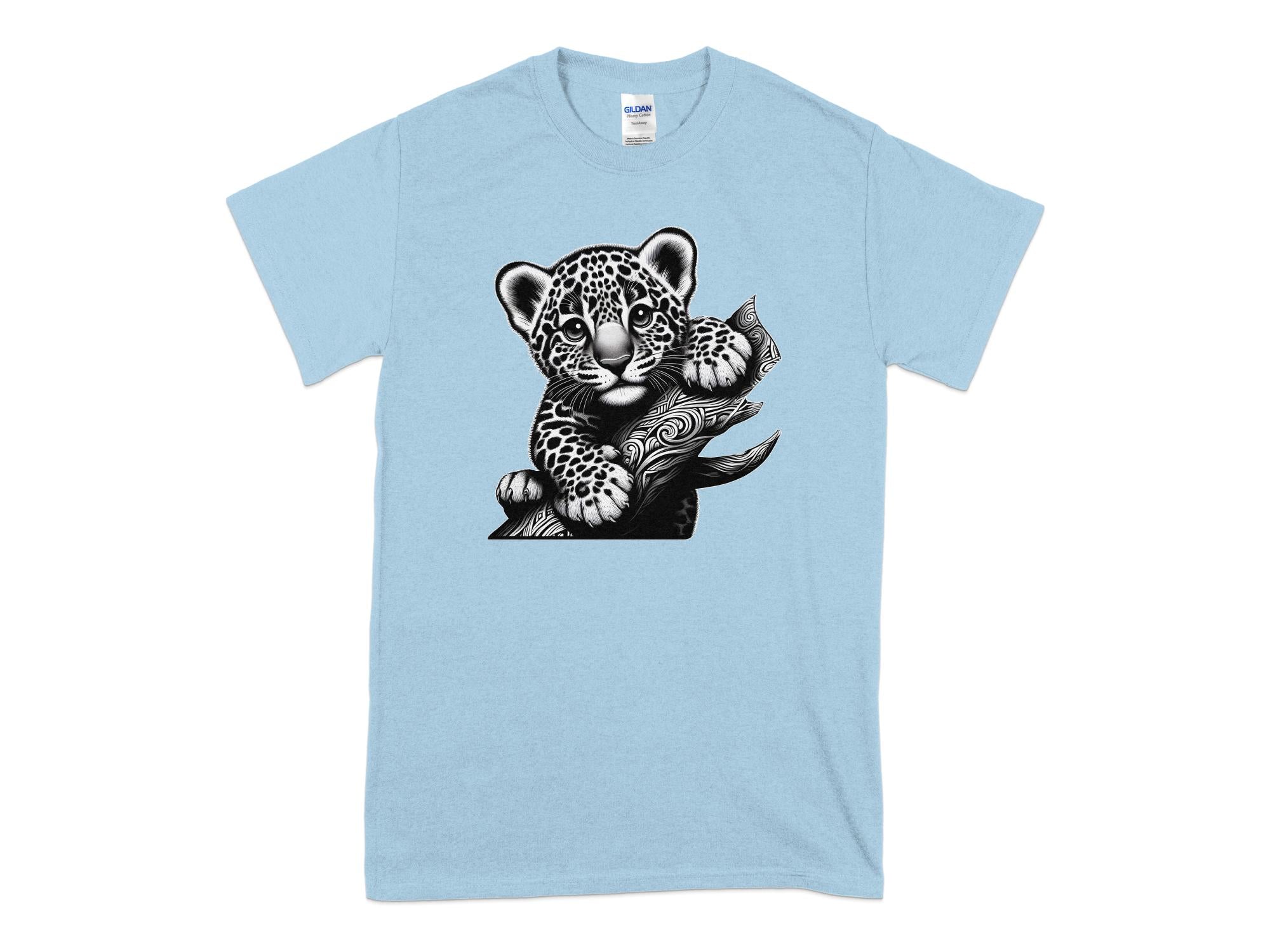 Leopard Bonsai - Coloured Gildan T-Shirt Realistic Animal Talisman Unisex Cute Tee Graphic Design