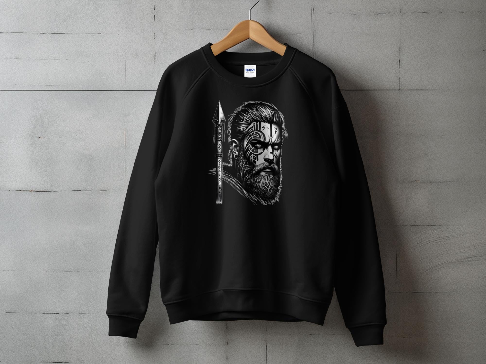 Viking Protector - Coloured Gildan Sweatshirt Realistic Norse Talisman Men Women Unisex Valhalla Tee Graphic Design