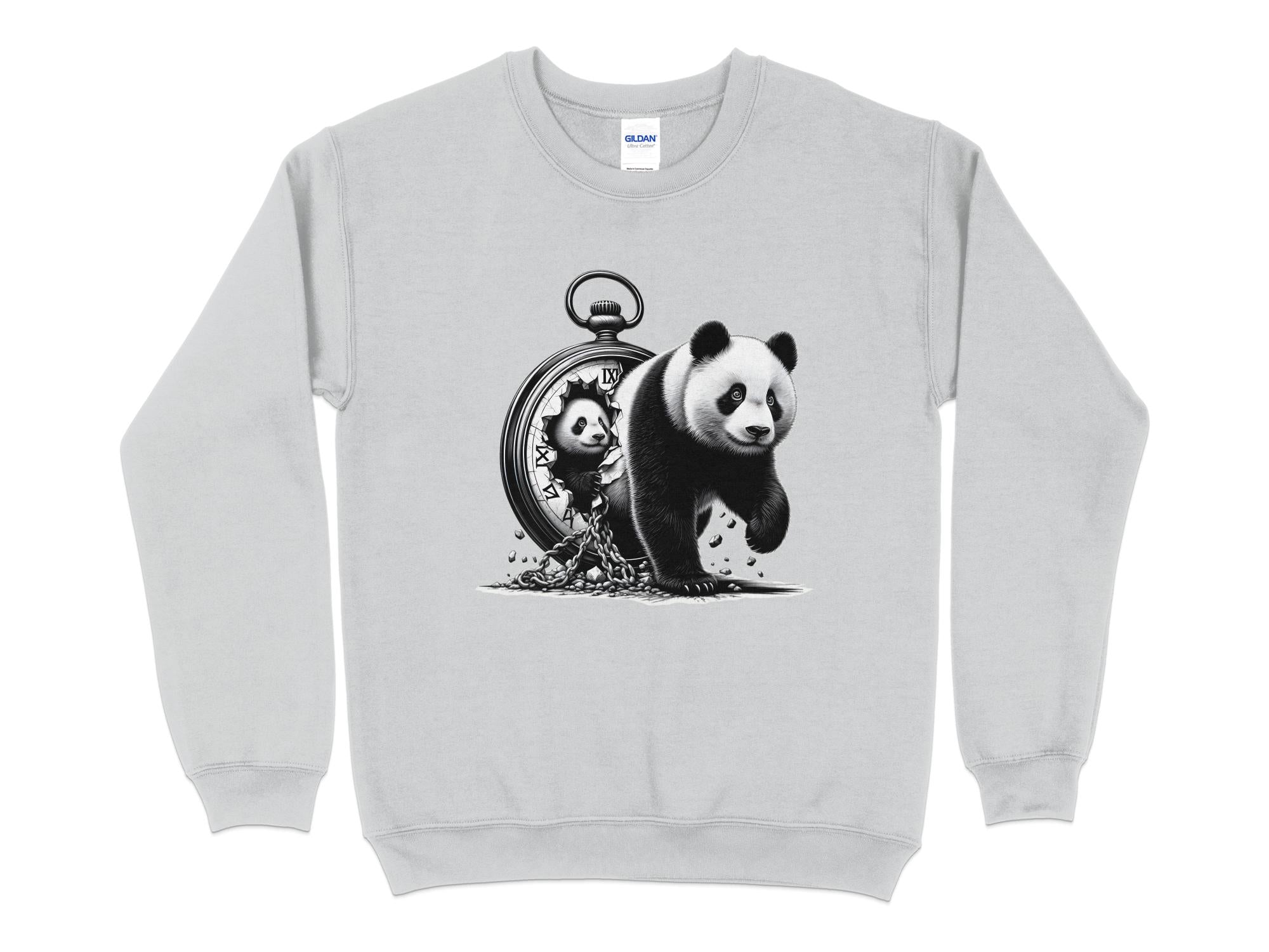 Panda - Coloured Gildan Sweatshirt Realistic Animal Talisman Unisex Cute Tee Graphic Design