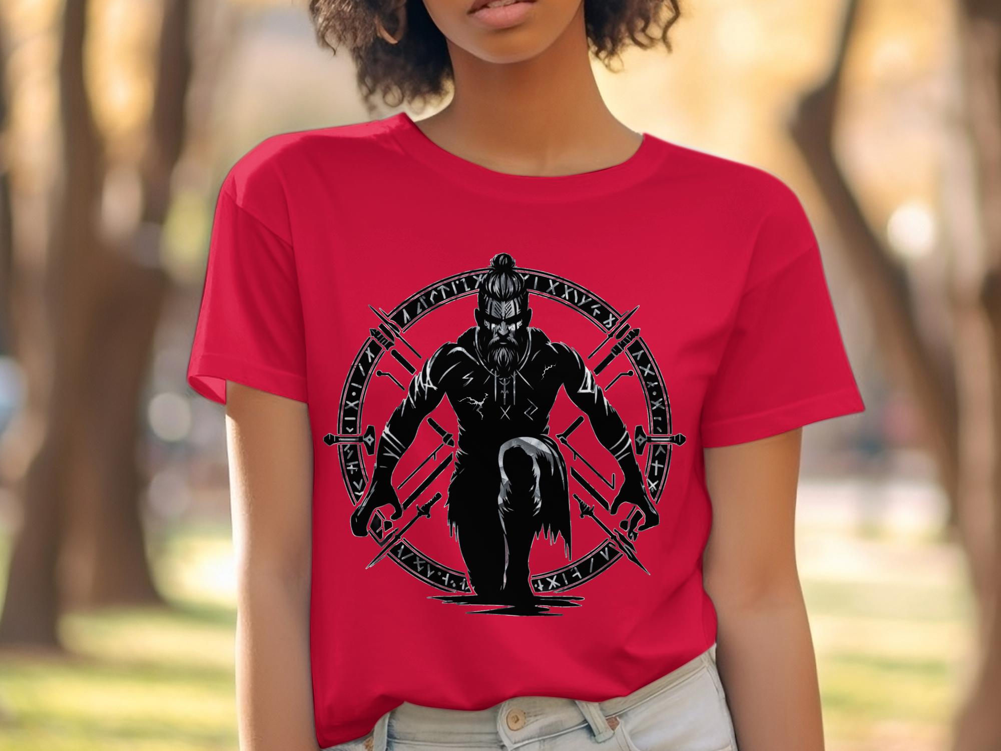 Viking Watchman - Coloured Gildan T Shirt White Norse Talisman Men Women Unisex Valhalla Tee