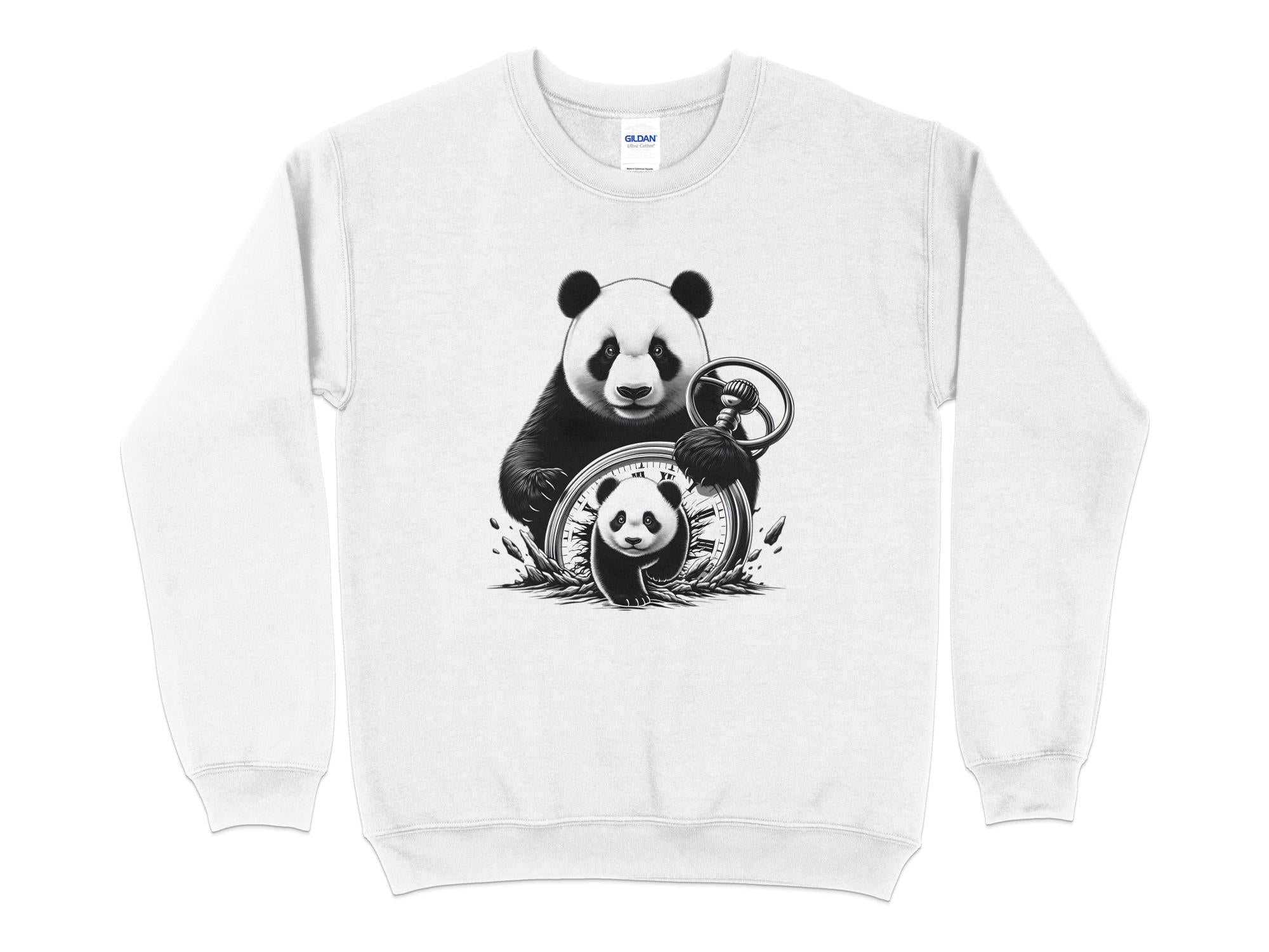 Panda - Coloured Gildan Sweatshirt Realistic Animal Talisman Unisex Cute Tee Graphic Design