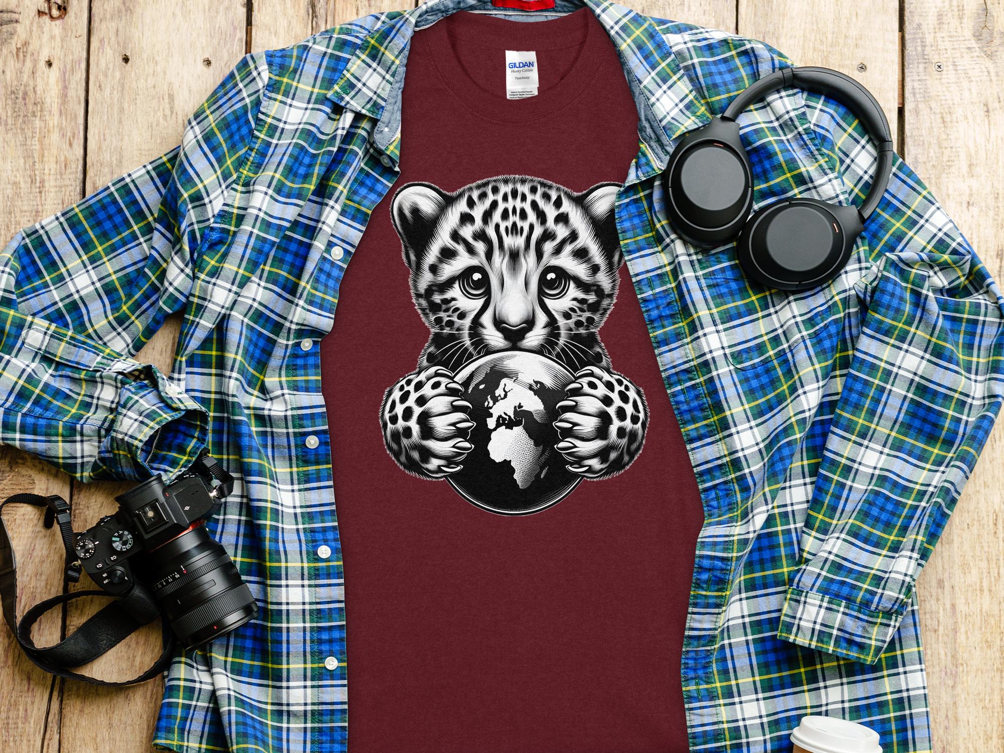 Cheetah World - Coloured Gildan T-Shirt Realistic Animal Talisman Unisex Cute Tee Graphic Design