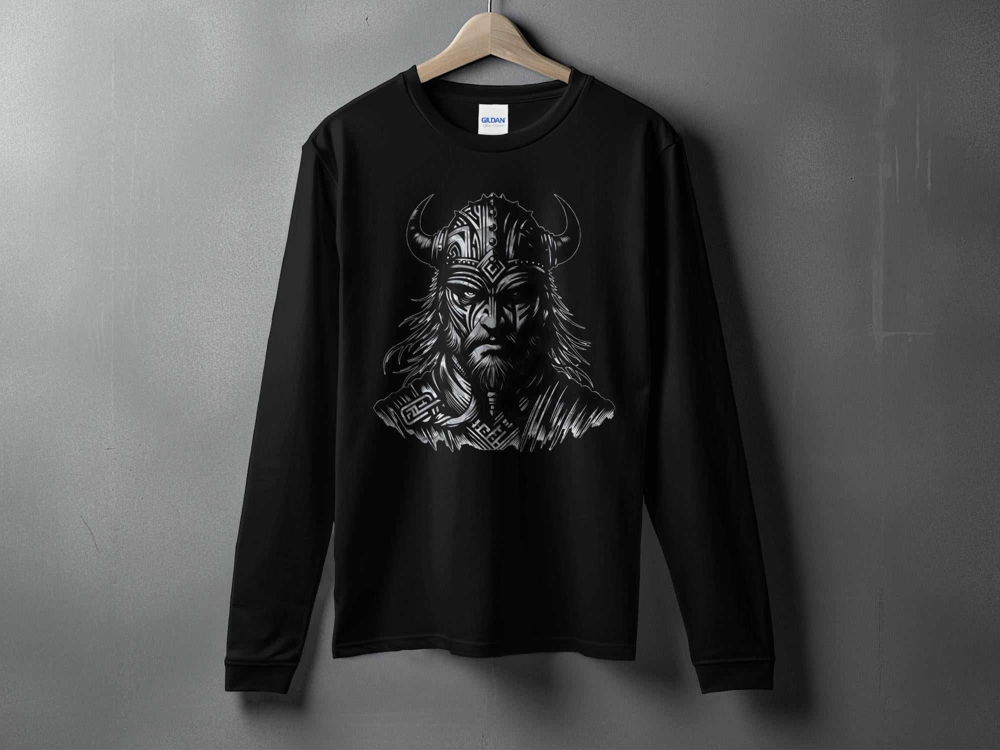 Viking Valour- Coloured Gildan Long Sleeve Norse Talisman Men Women Unisex Valhalla Tee