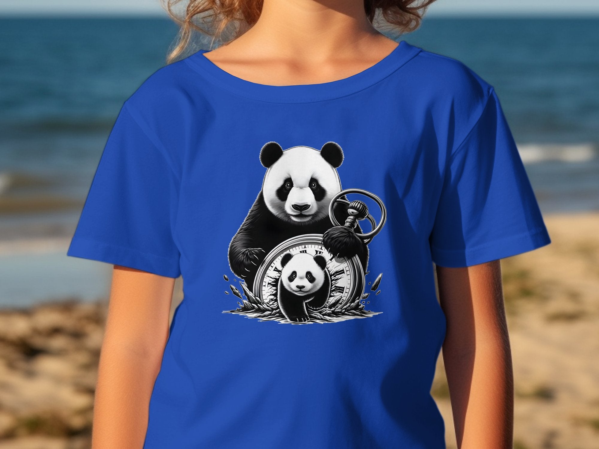 Panda - Coloured Kids T-Shirt Realistic Animal Talisman Unisex Cute Tee Graphic Design