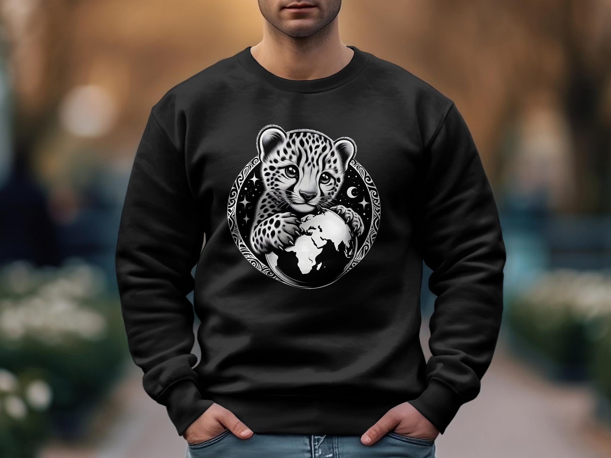 Cheetah World - Coloured Gildan Sweatshirt Realistic Animal Talisman Unisex Cute Tee Graphic Design