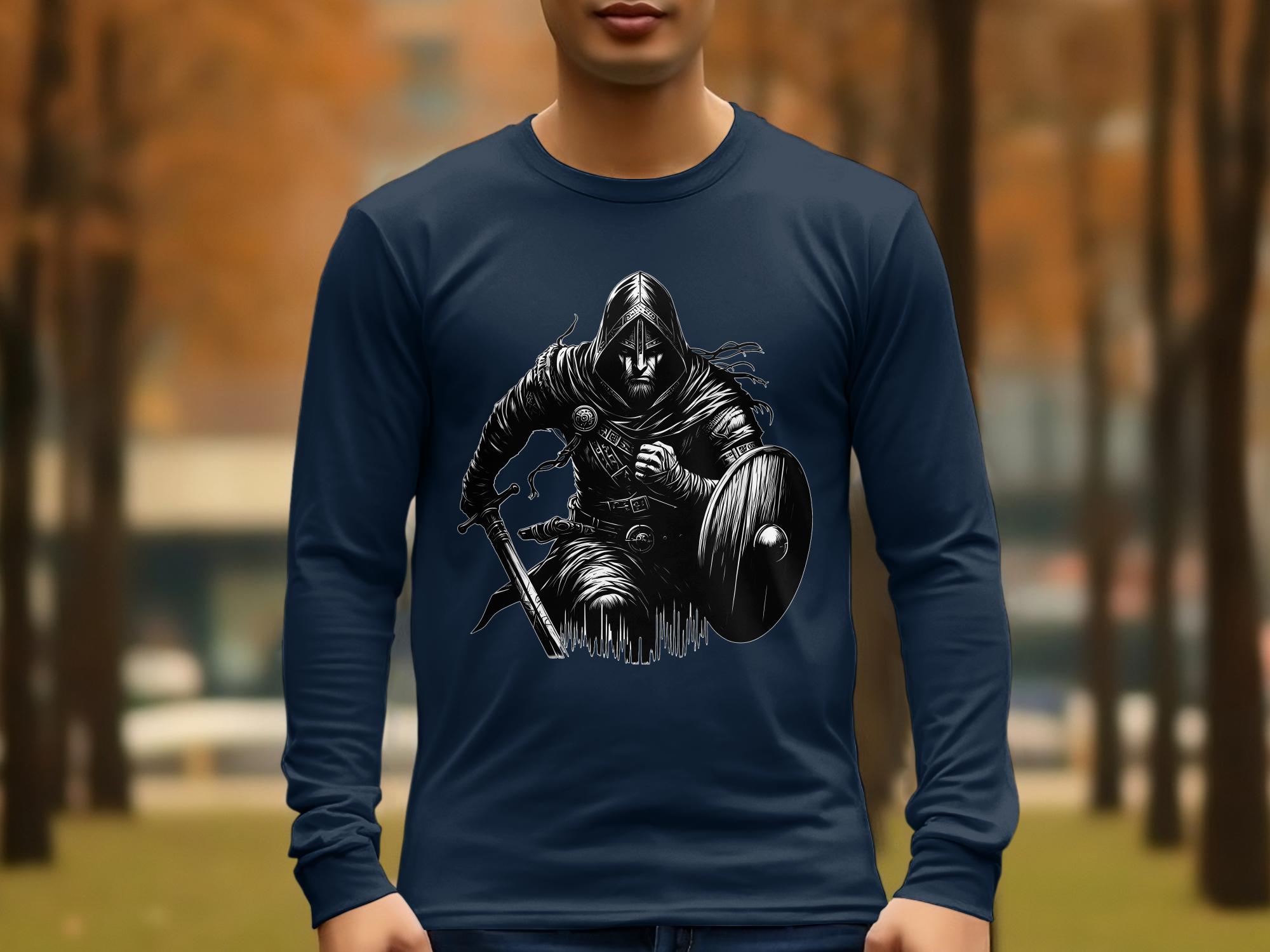 Viking Soldier - Coloured Gildan Long Sleeve Norse Talisman Men Women Unisex Valhalla Tee