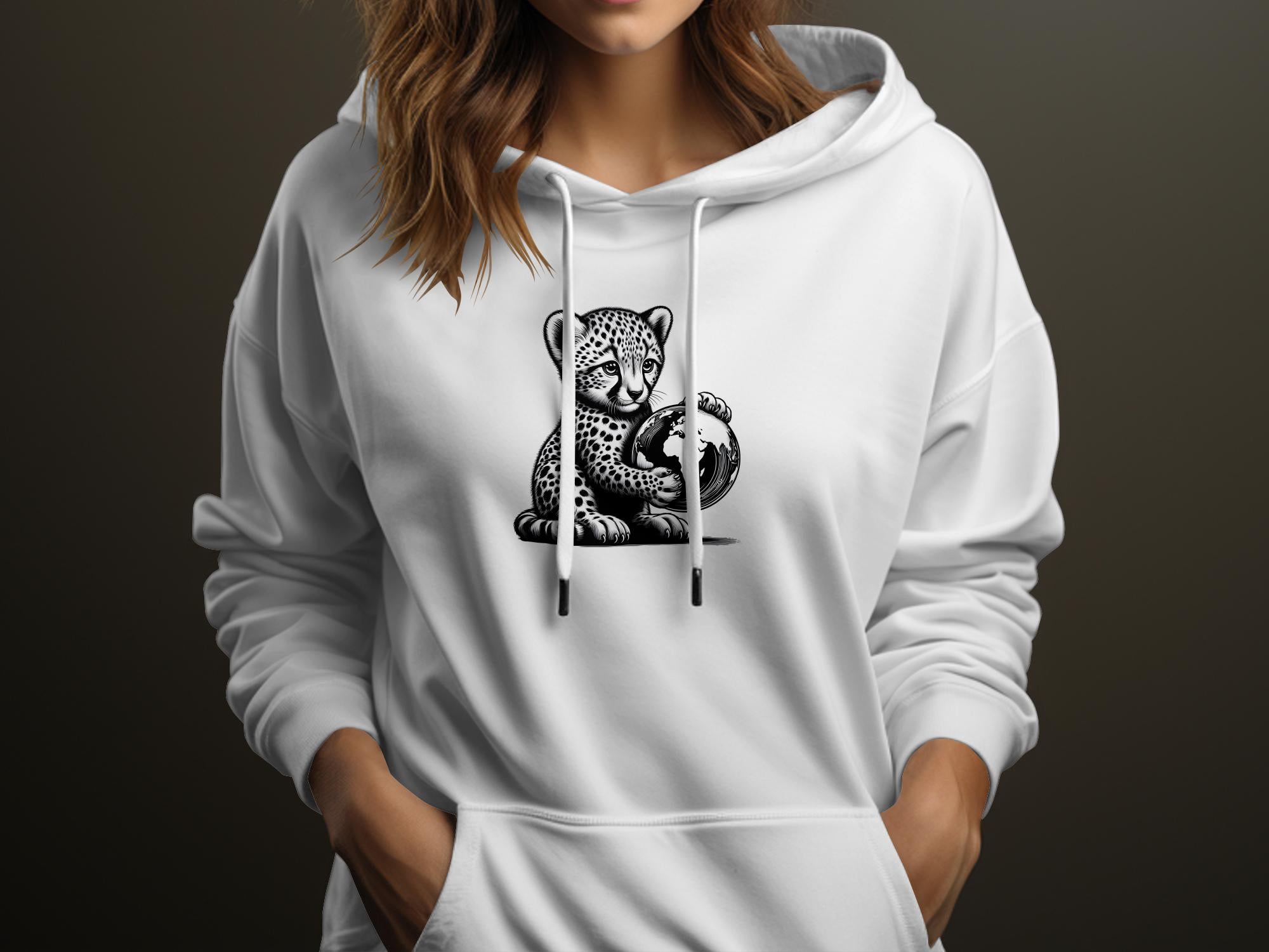 Cheetah World - Coloured Gildan Hoodie Realistic Animal Talisman Unisex Cute Tee Graphic Design