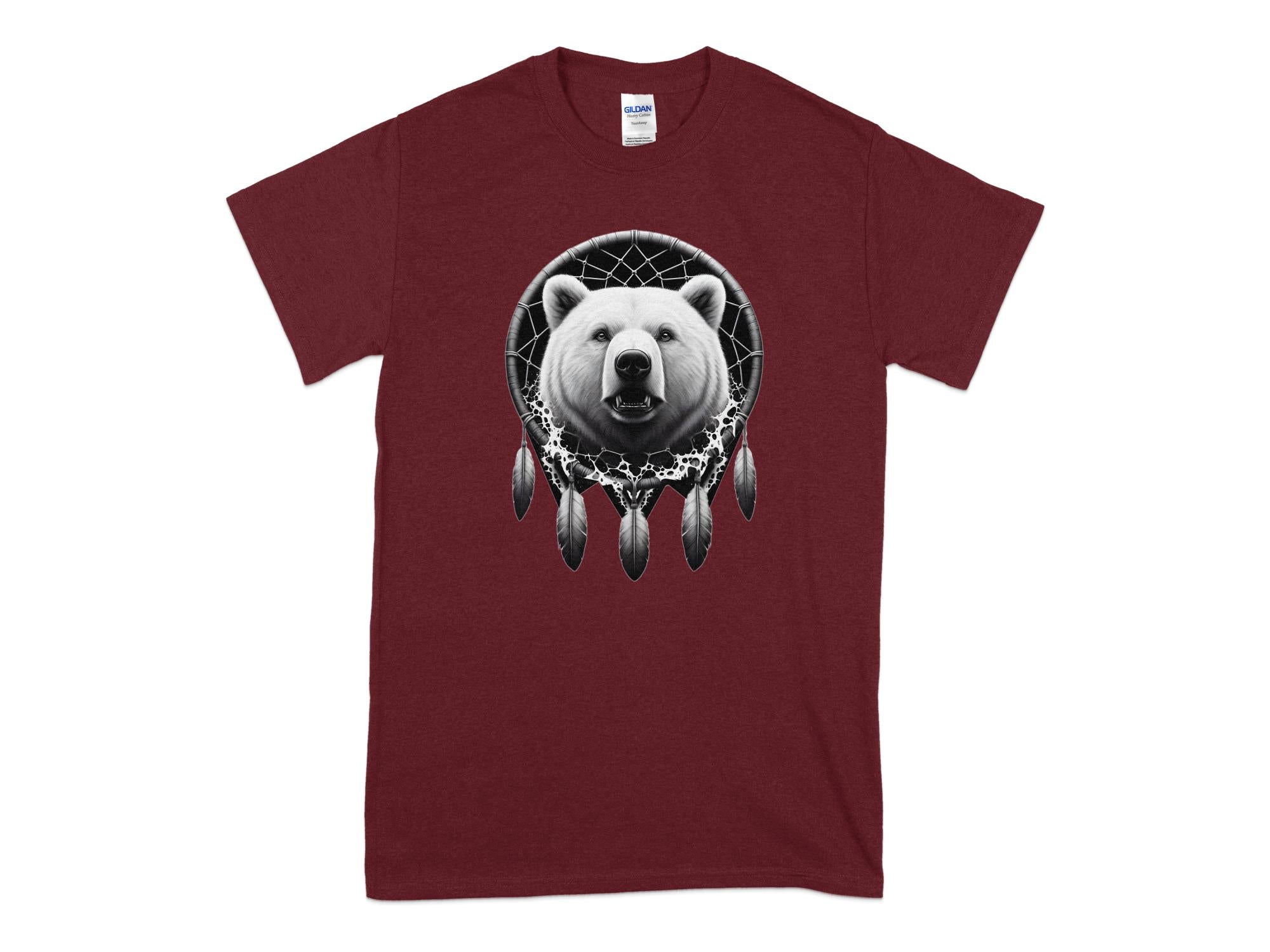 Dreamcatcher Bear - Coloured Gildan T-Shirt Realistic Native American Talisman Unisex Mythology Tee Graphic Design