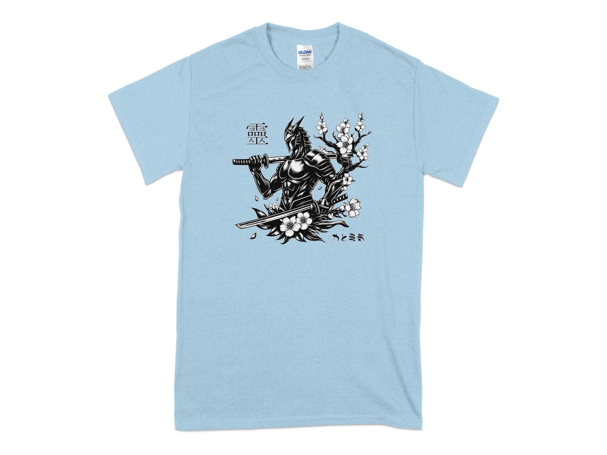 Samurai Ninja - Coloured Gildan T-Shirt Japanese Talisman Unisex Cultural Symbolic Graphic Design