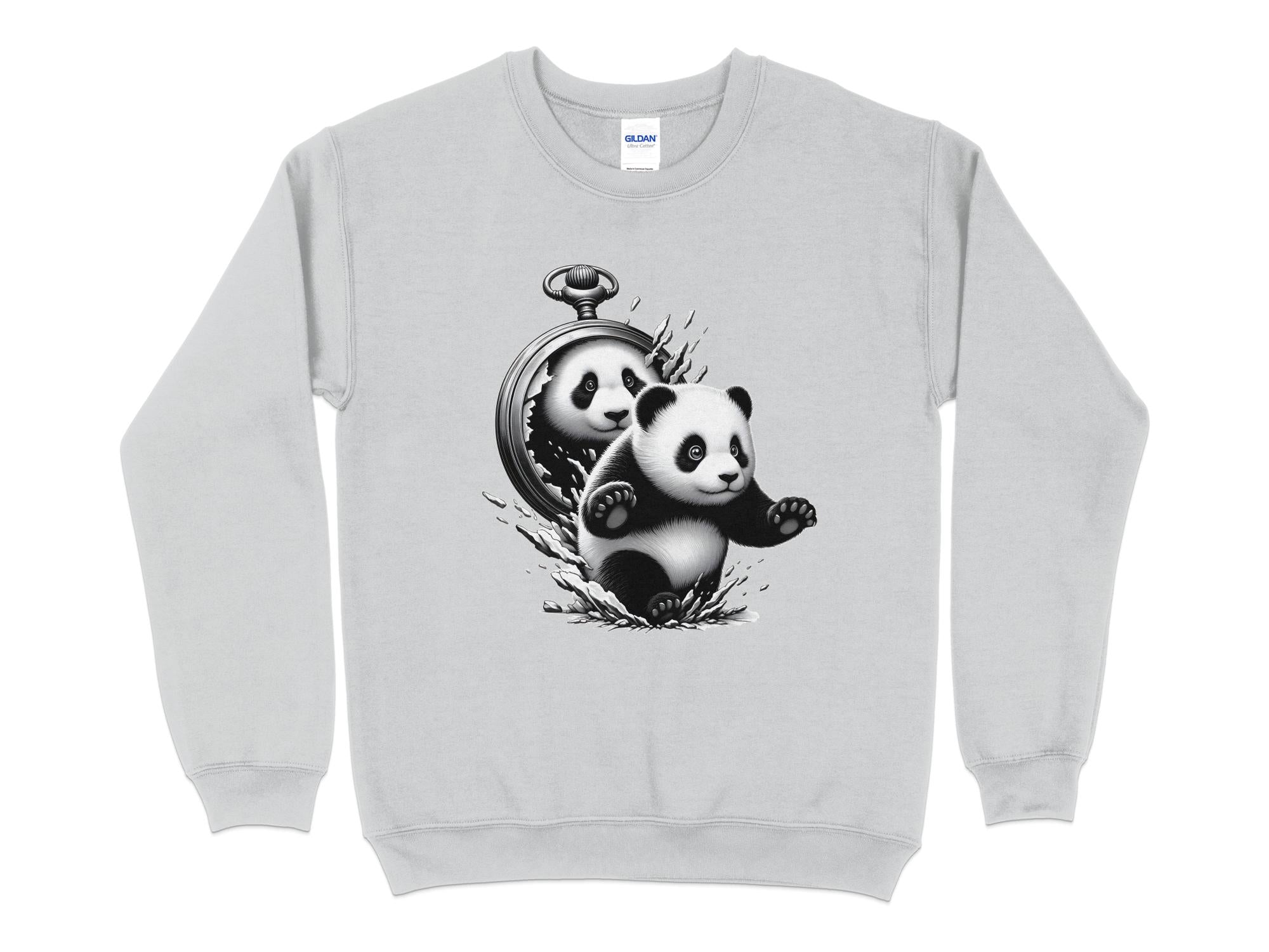 Panda - Coloured Gildan Sweatshirt Realistic Animal Talisman Unisex Cute Tee Graphic Design