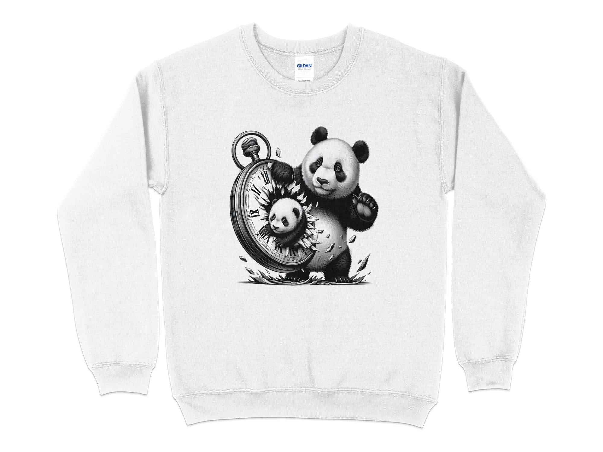 Panda - Coloured Gildan Sweatshirt Realistic Animal Talisman Unisex Cute Tee Graphic Design