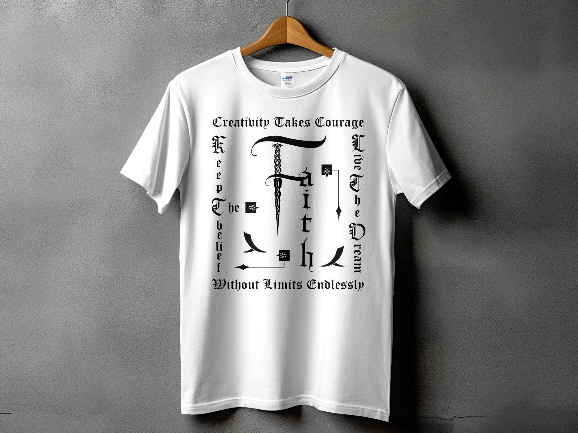 Faith Empowerment - White Gildan T Shirt Inspirational Talisman Men Women Unisex Tee Graphic Design