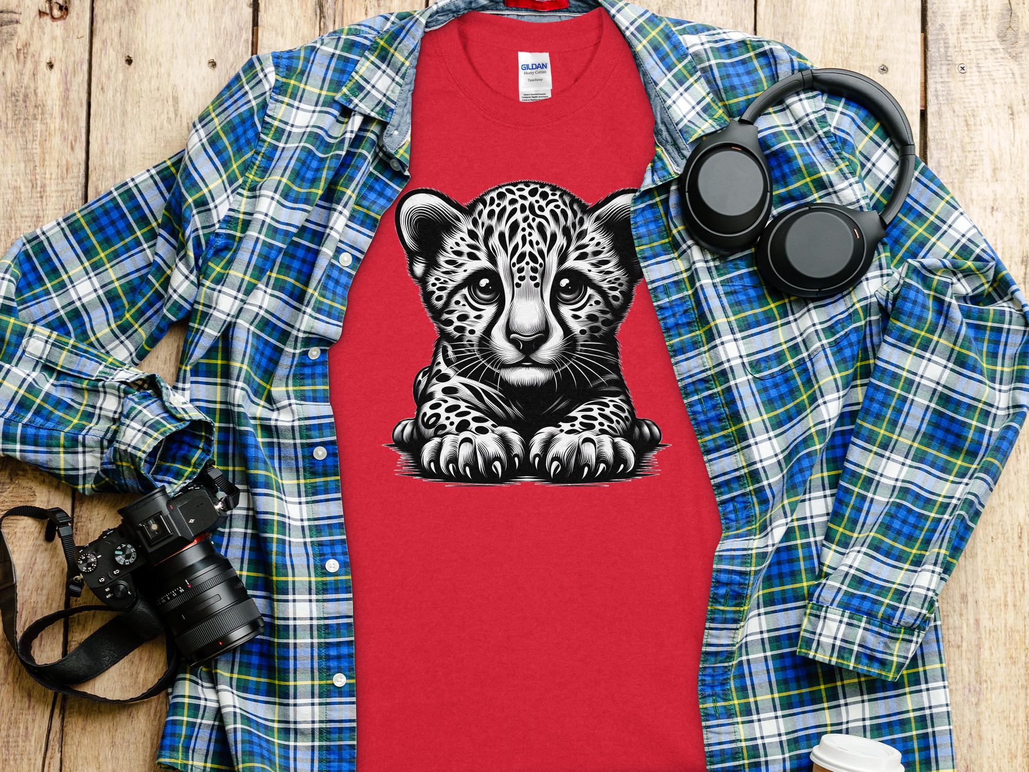 Cheetah World - Coloured Gildan T-Shirt Realistic Animal Talisman Unisex Cute Tee Graphic Design