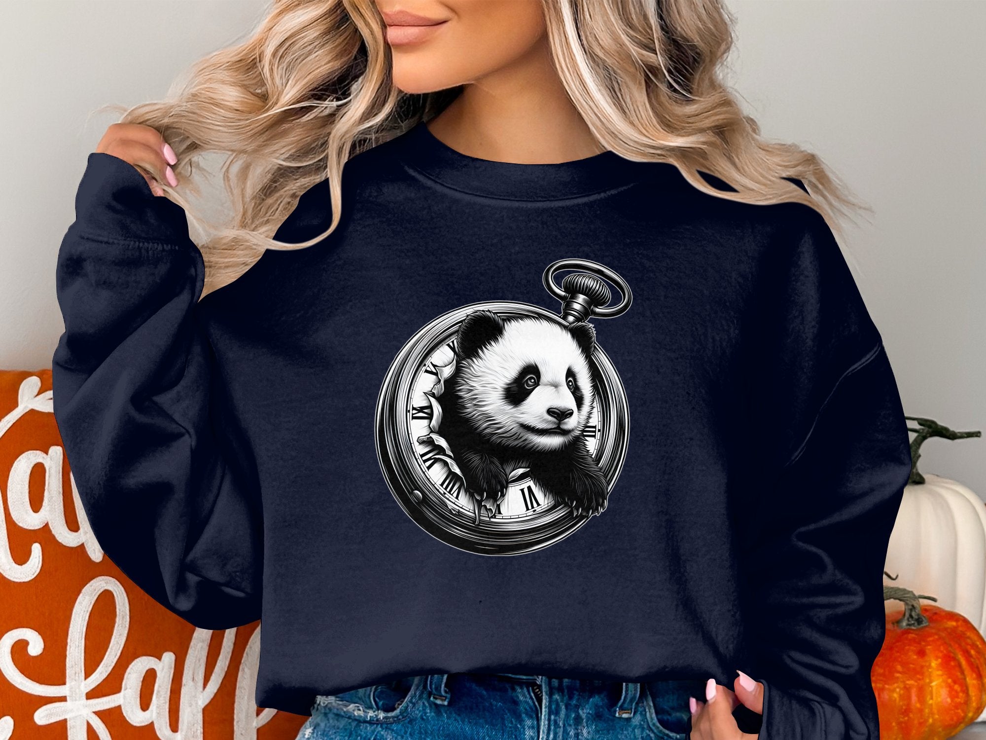 Panda - Coloured Gildan Sweatshirt Realistic Animal Talisman Unisex Cute Tee Graphic Design