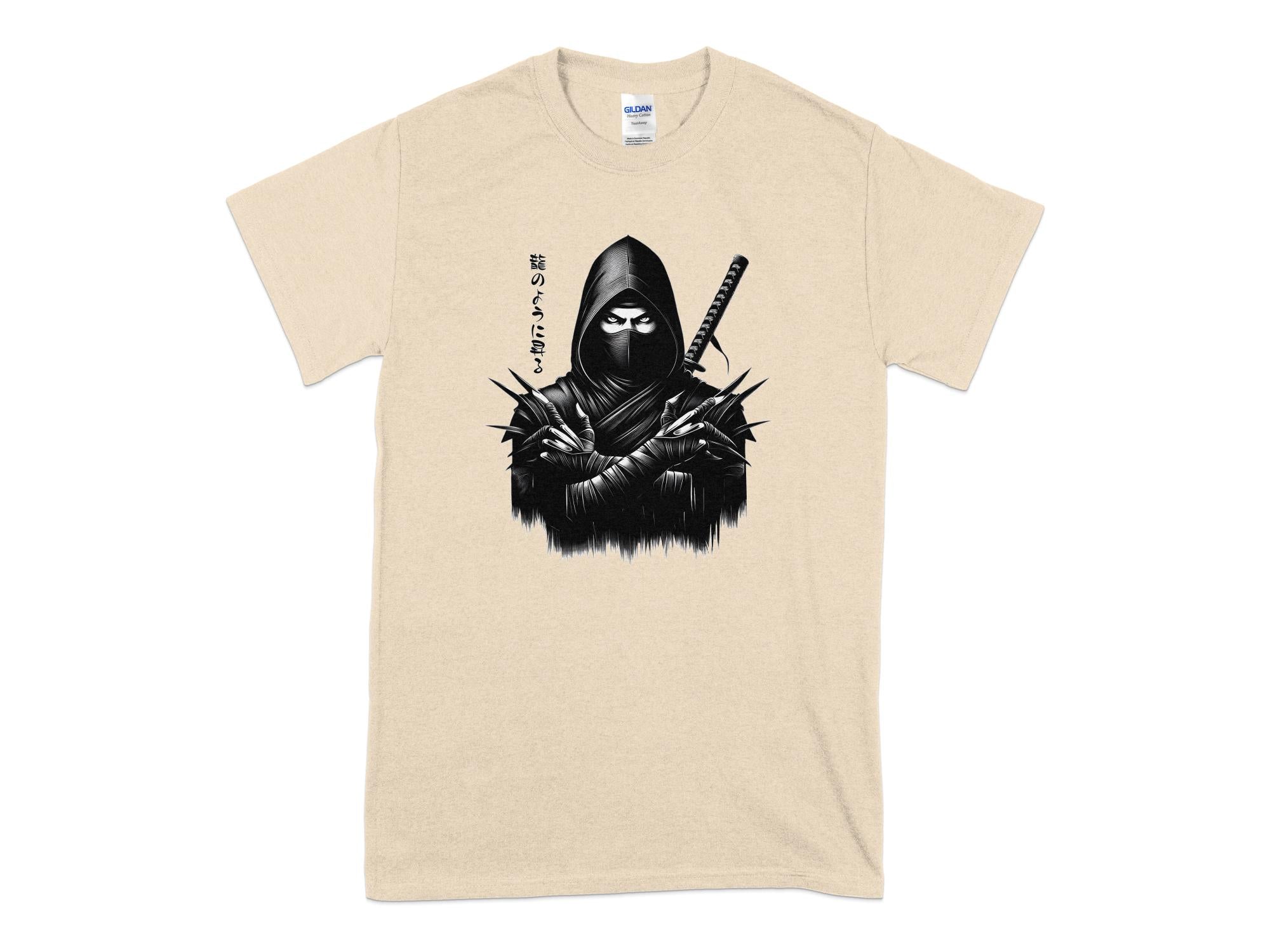 Samurai Ninja - Coloured Gildan T-Shirt Japanese Talisman Unisex Cultural Symbolic Graphic Design