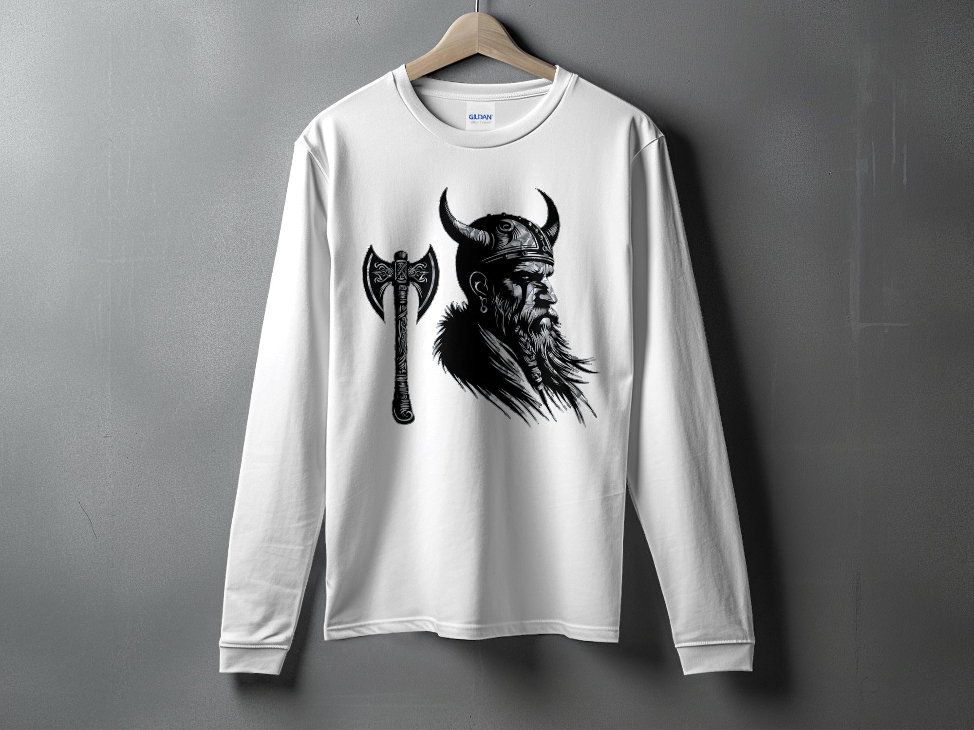 Viking Knowledge - Coloured Gildan Long Sleeve Norse Talisman Men Women Unisex Valhalla Tee