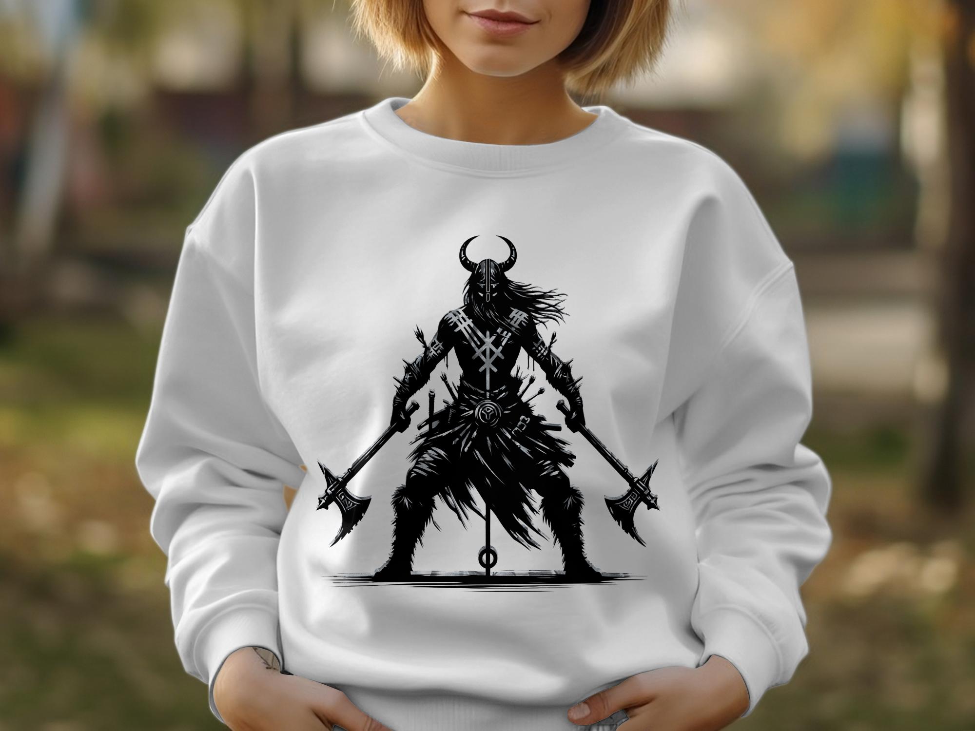 Viking Indomitable - Coloured Gildan Sweatshirt Norse Talisman Men Women Unisex Valhalla Tee