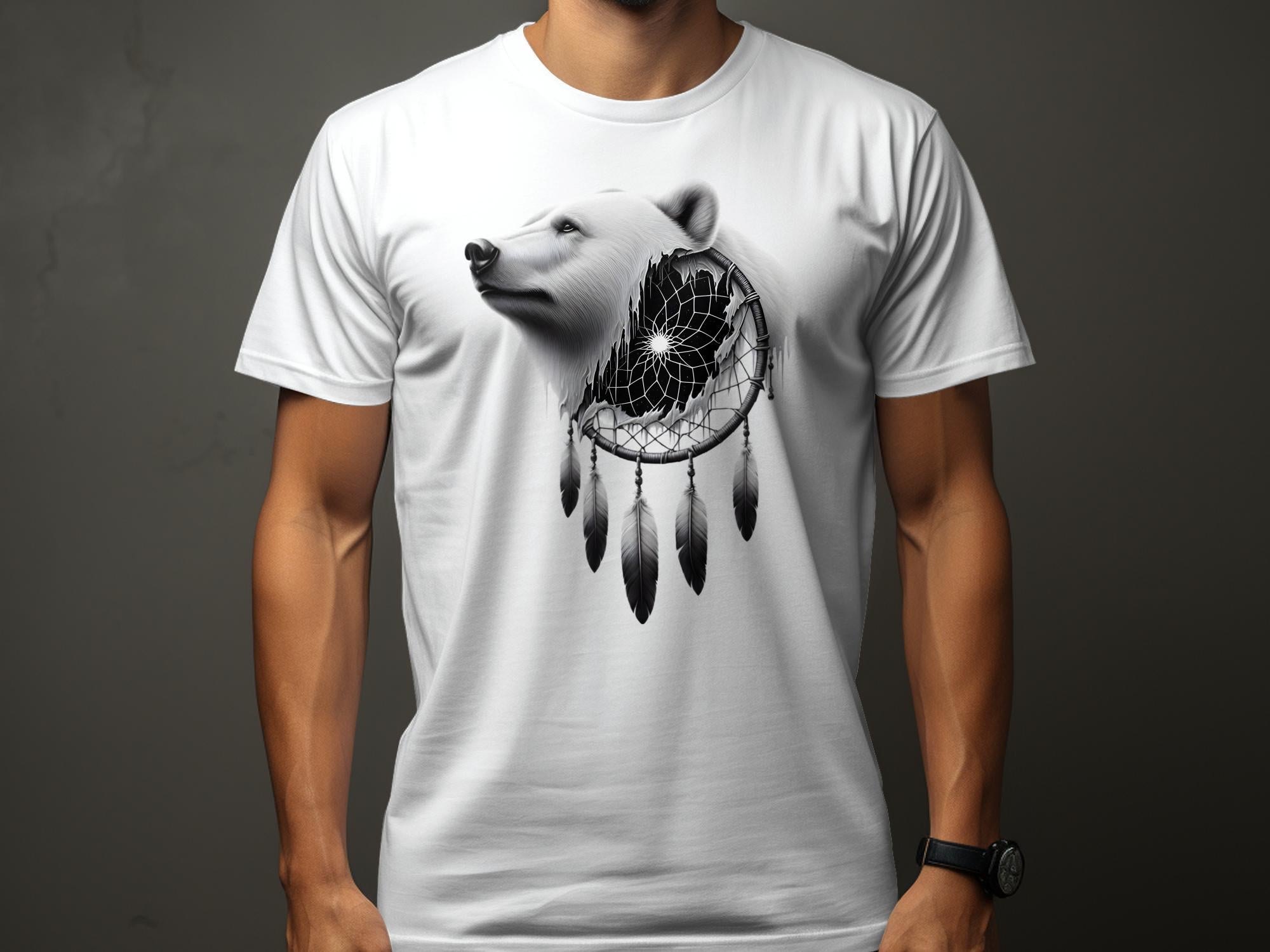 Dreamcatcher Bear - Coloured Gildan T-Shirt Realistic Native American Talisman Unisex Mythology Tee Graphic Design