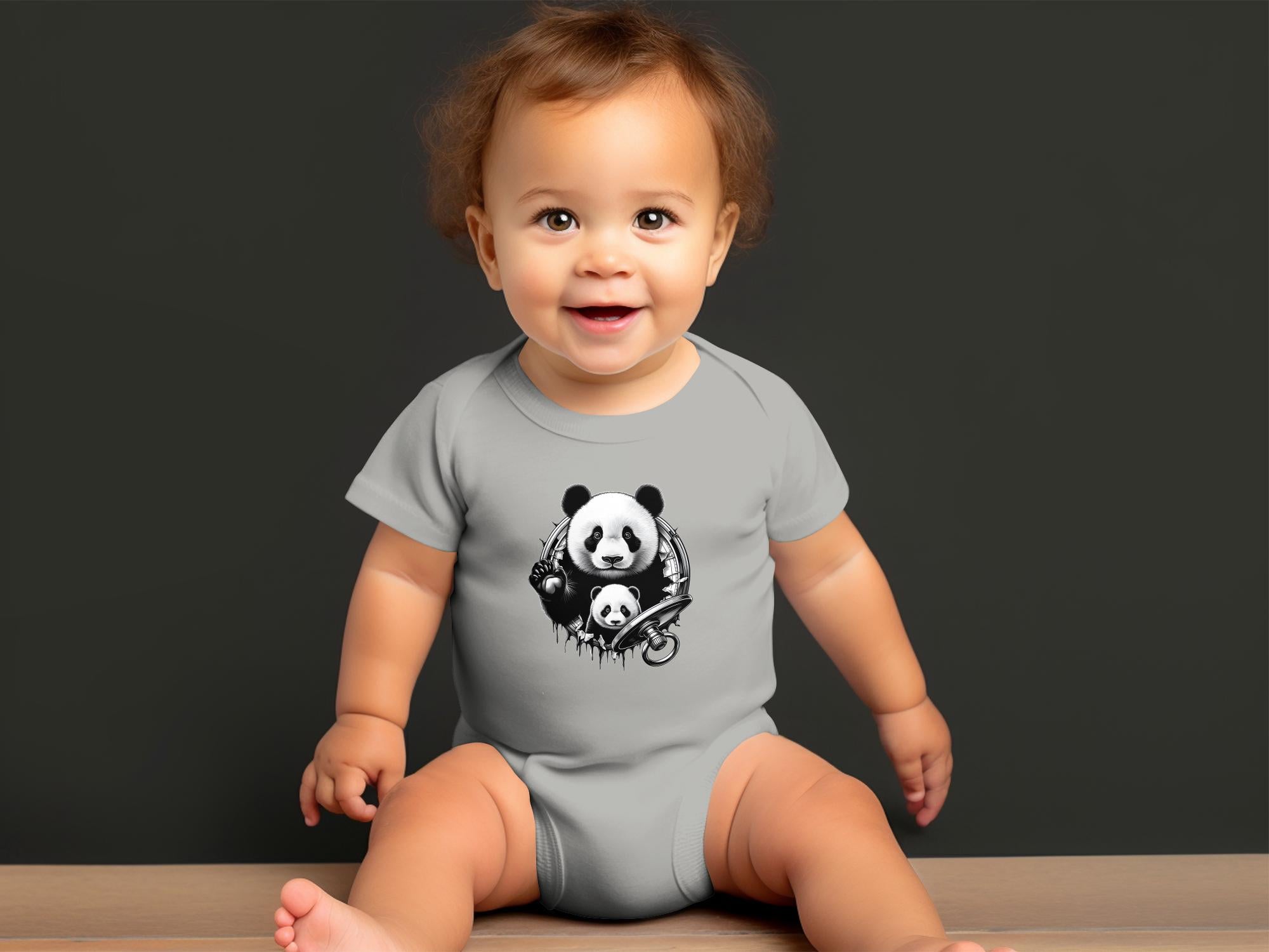 Panda - Coloured Toddler Bodysuit Realistic Animal Talisman Unisex Cute Tee Graphic Design