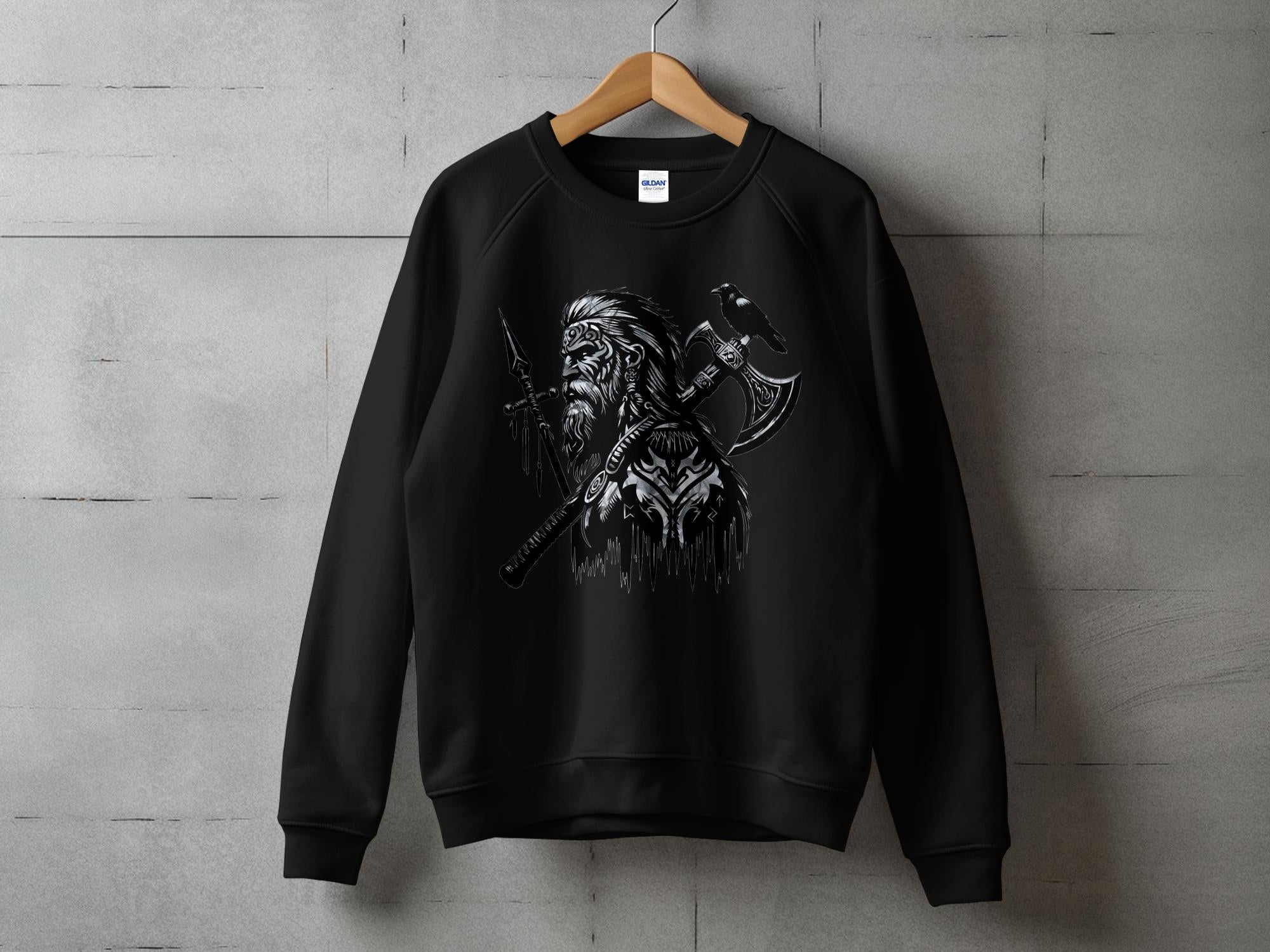 Viking Courage - Coloured Gildan Sweatshirt Norse Talisman Men Women Unisex Valhalla Tee