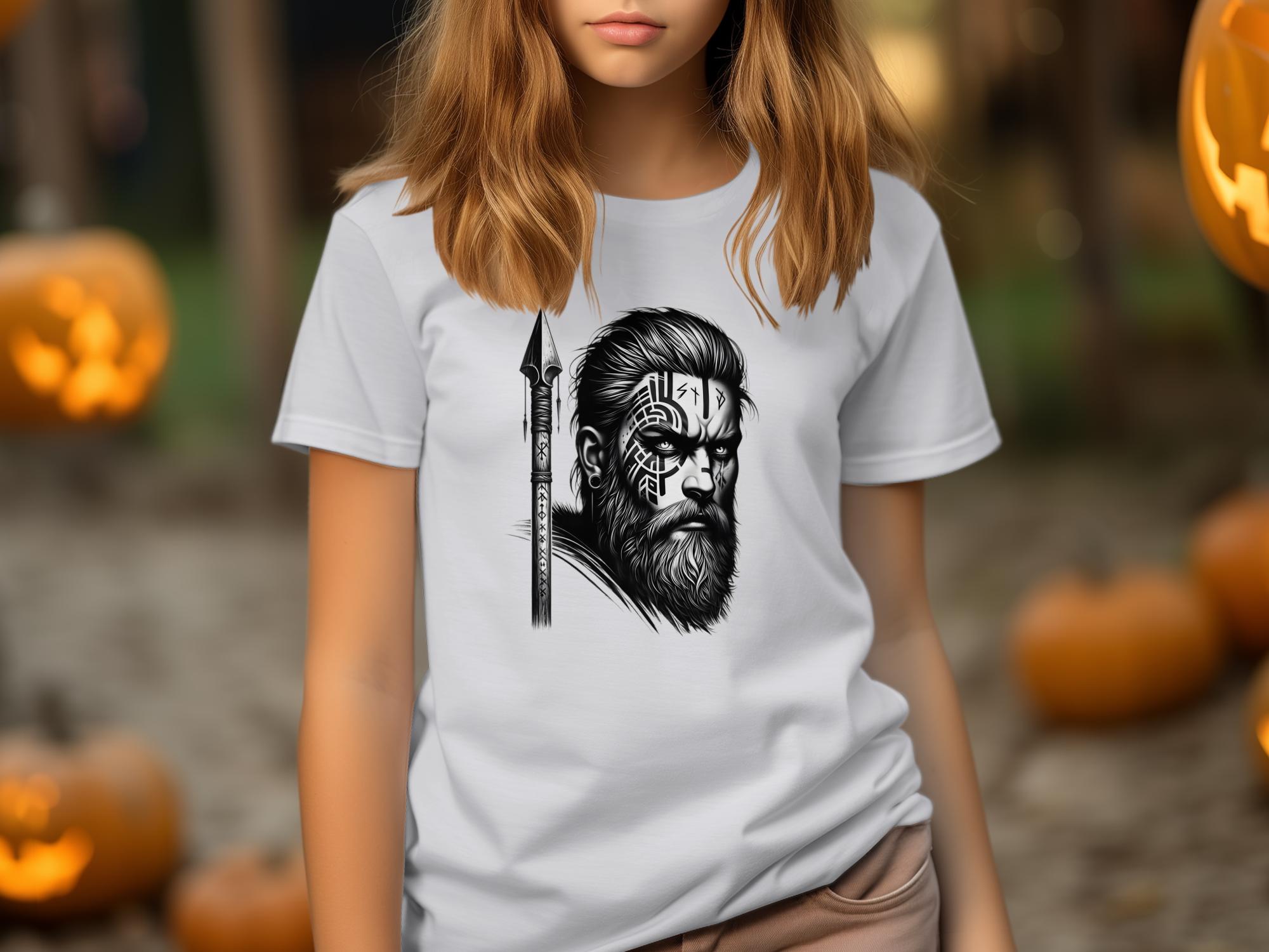 Viking Protector - Coloured Gildan Kids T-Shirt Realistic Norse Talisman Unisex Valhalla Tee Graphic Design