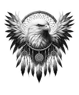 Dreamcatcher Eagle - Digital Art | PNG, JPEG & SVG | Instant Download for Apparel, Décor and Wall Art